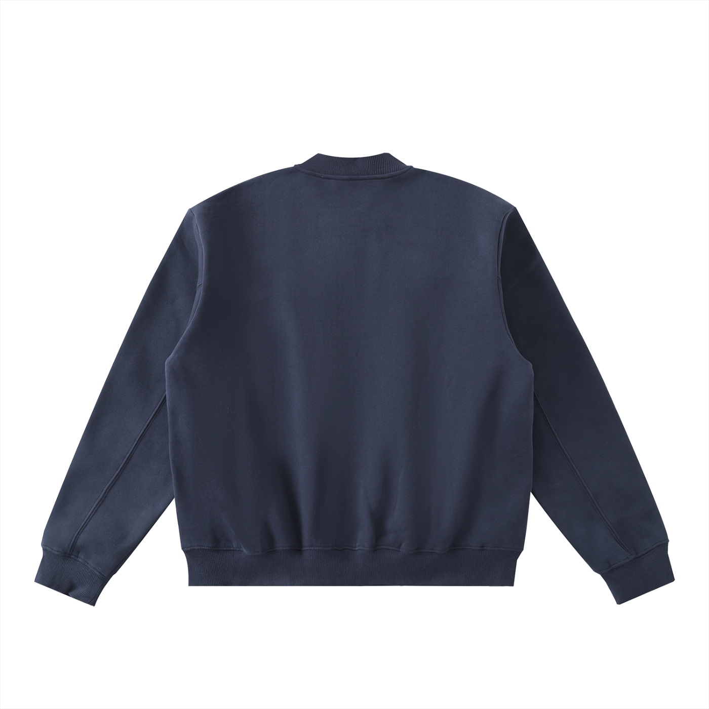 WAKE UP Essential Zip-Up Fleeced Varsity Jacket
