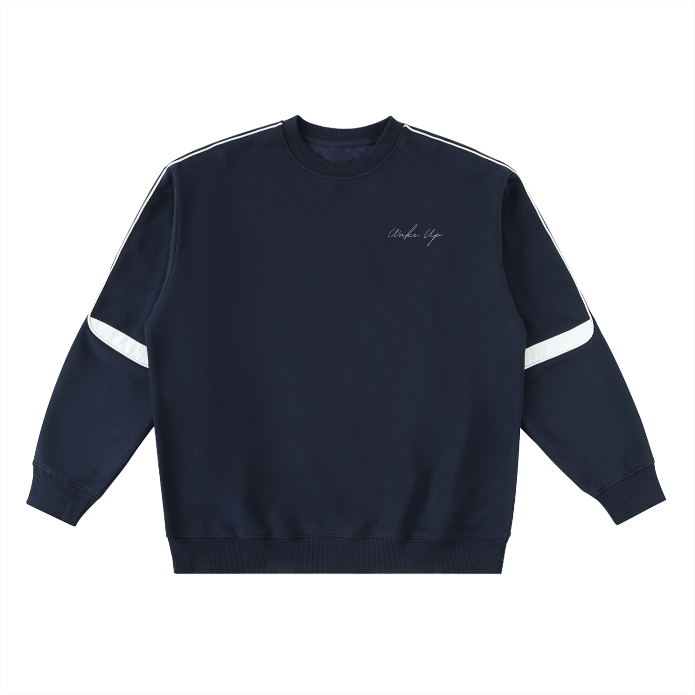 WAKE UP Oversized Crewneck Taped Sweatshirt