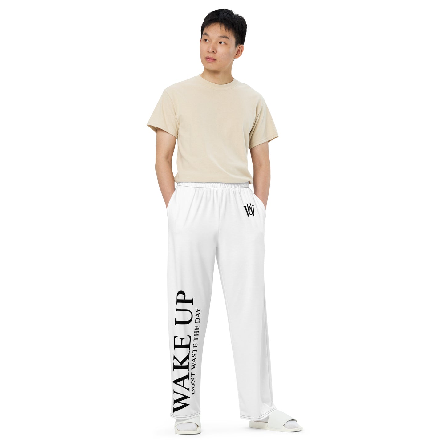 WAKE UP Pajama Pants (WHITE)