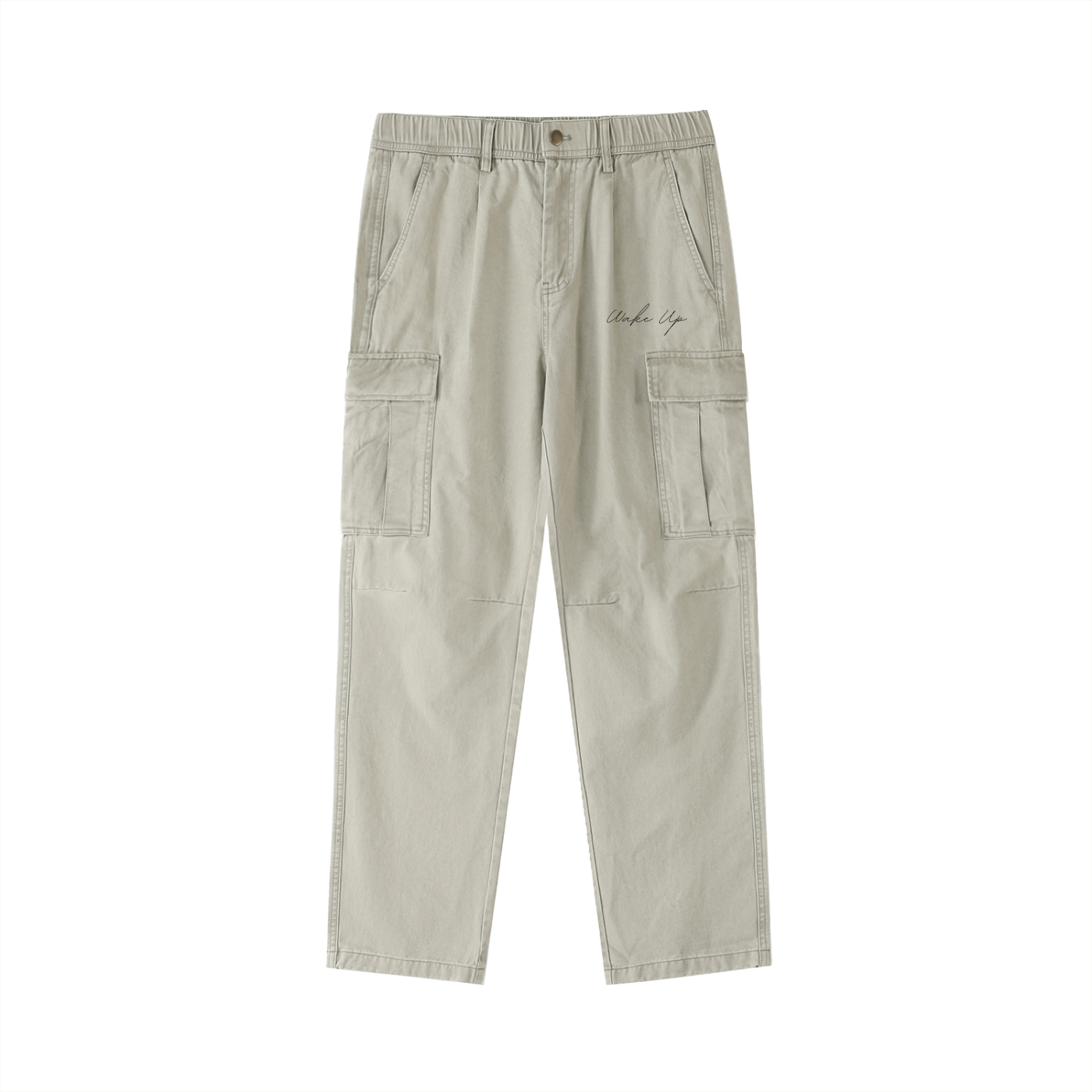 WAKE UP Cotton Elastic-Waist Cargo Pants