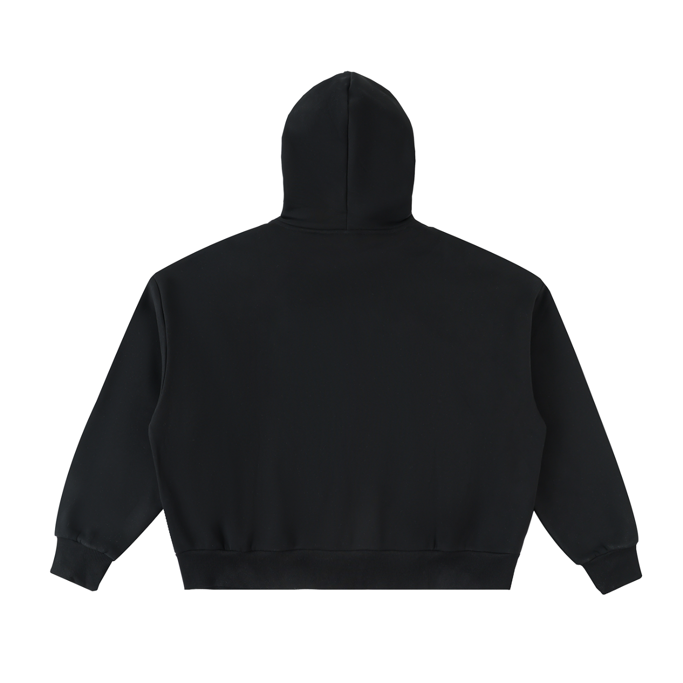 WAKE UP Fleeced Full-Zip Boxy Hoodie