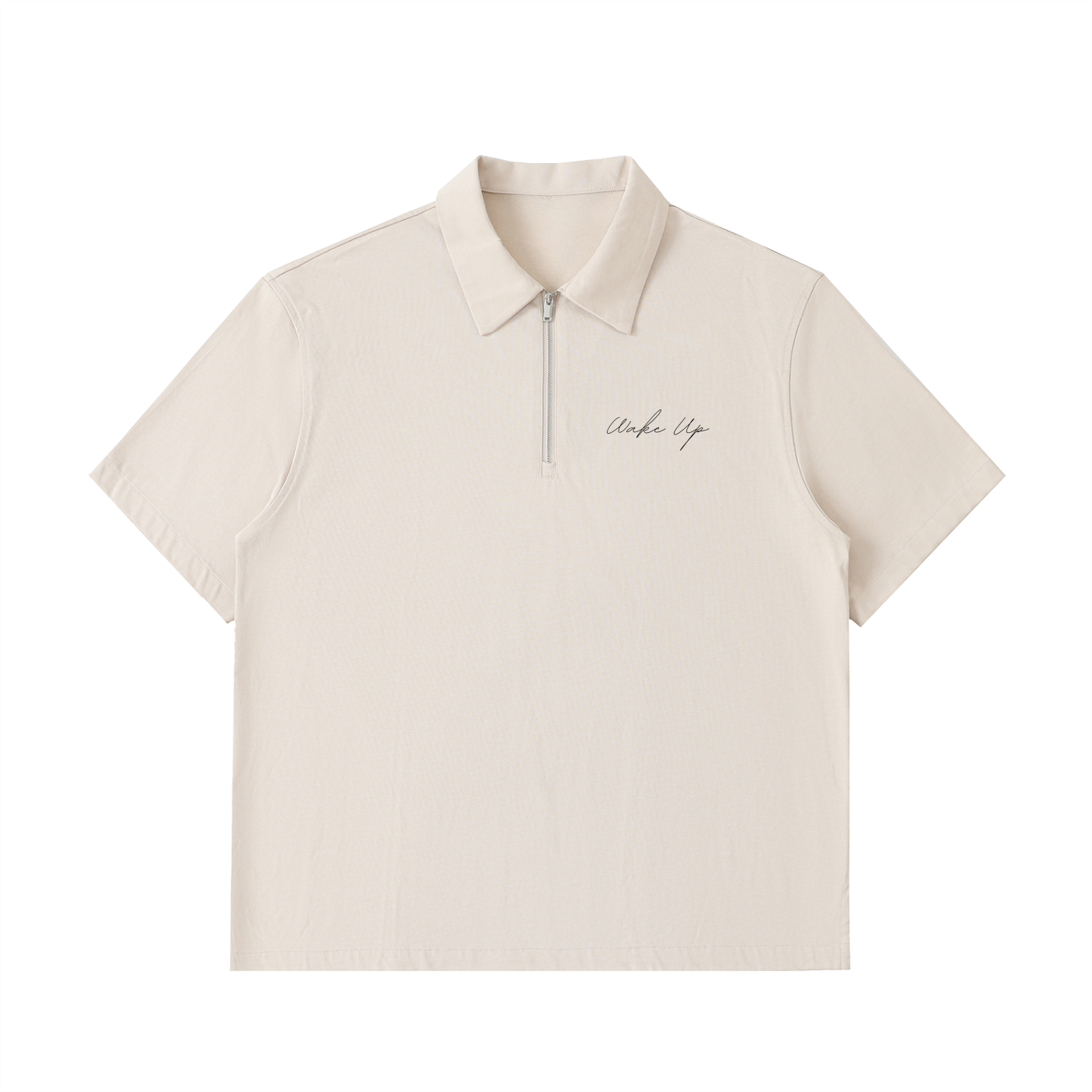 Half-Zip Cotton Polo Shirt