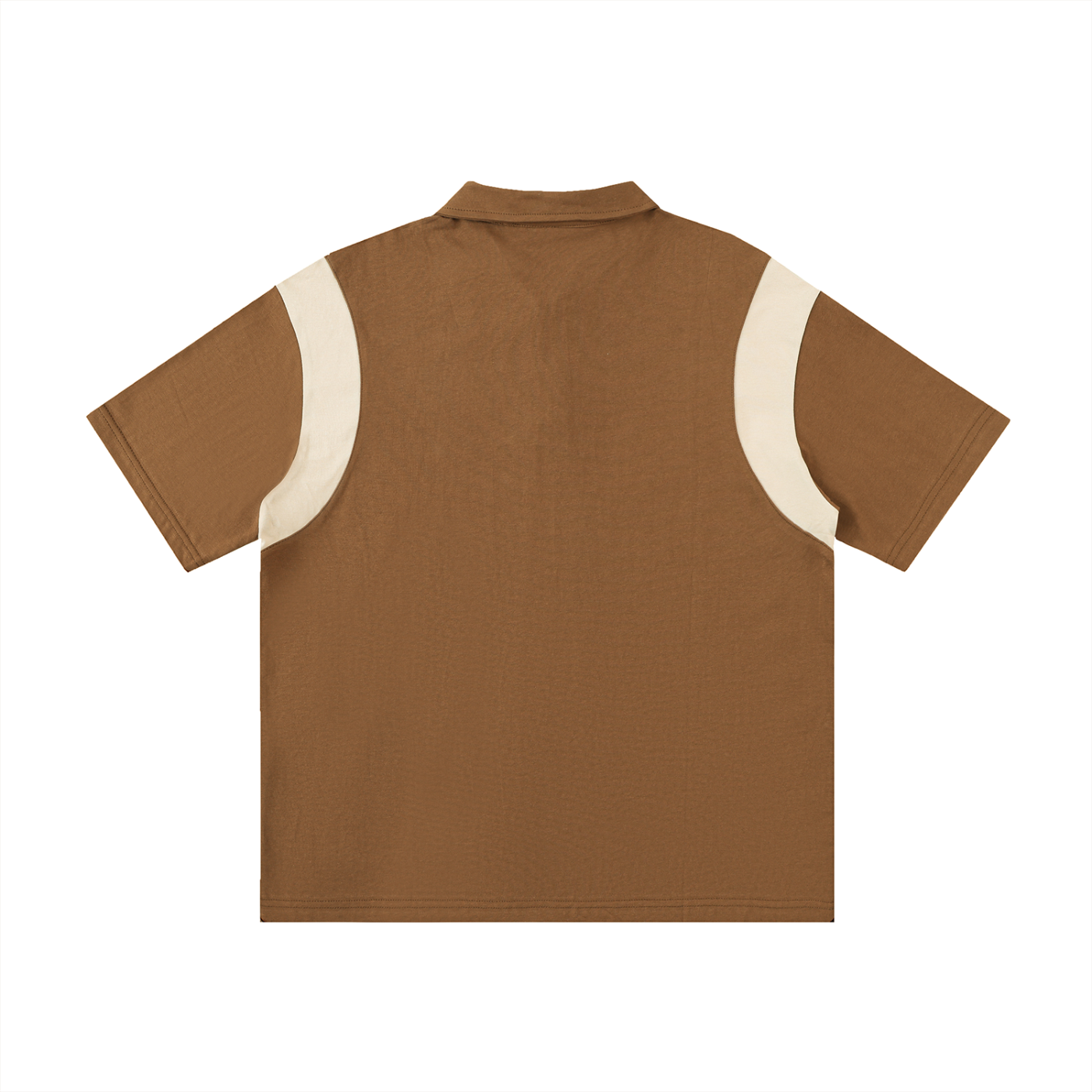 WAKE UP Contrast Panel Cotton Polo Shirt