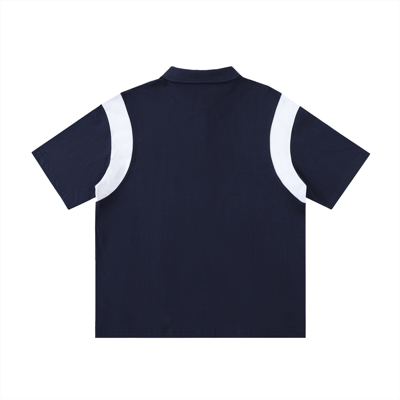 WAKE UP Contrast Panel Cotton Polo Shirt
