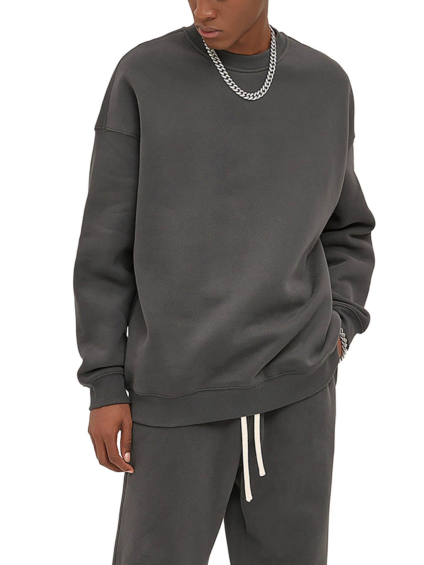 WAKE UP Heavy Simple Fleece Sweatshirt