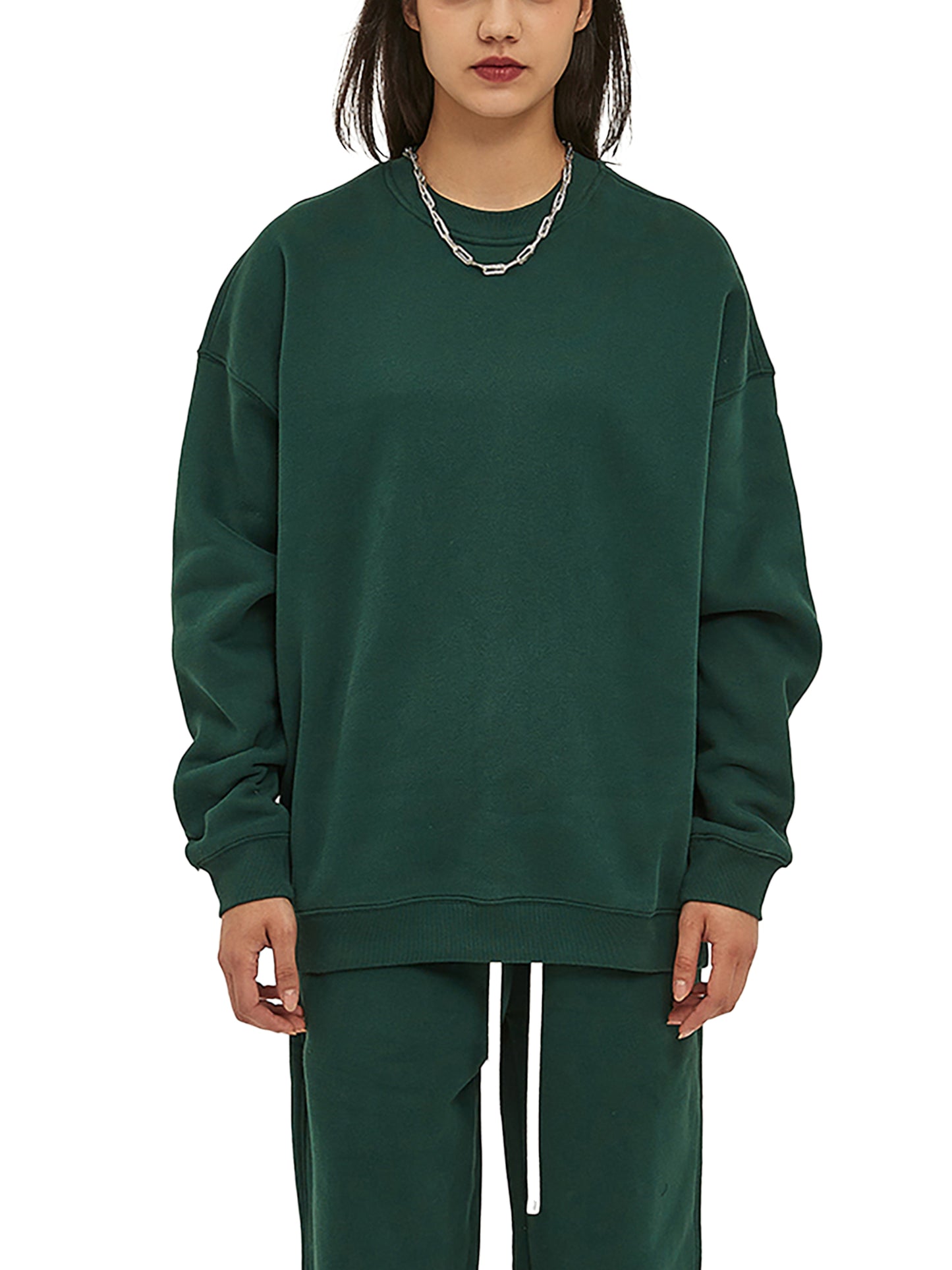 WAKE UP Heavy Simple Fleece Sweatshirt