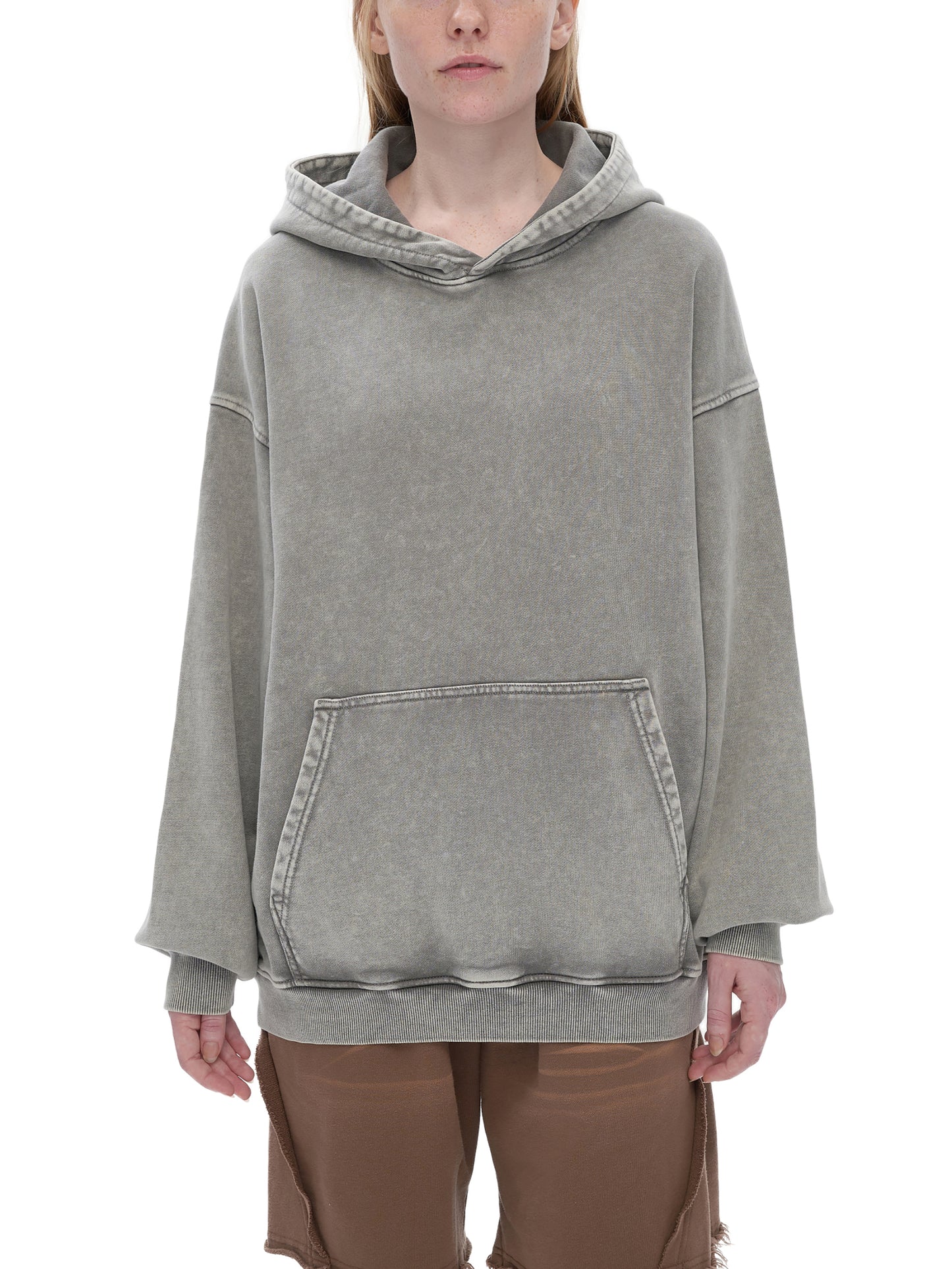 WAKE UP Oversized Snow Washed Hoodie
