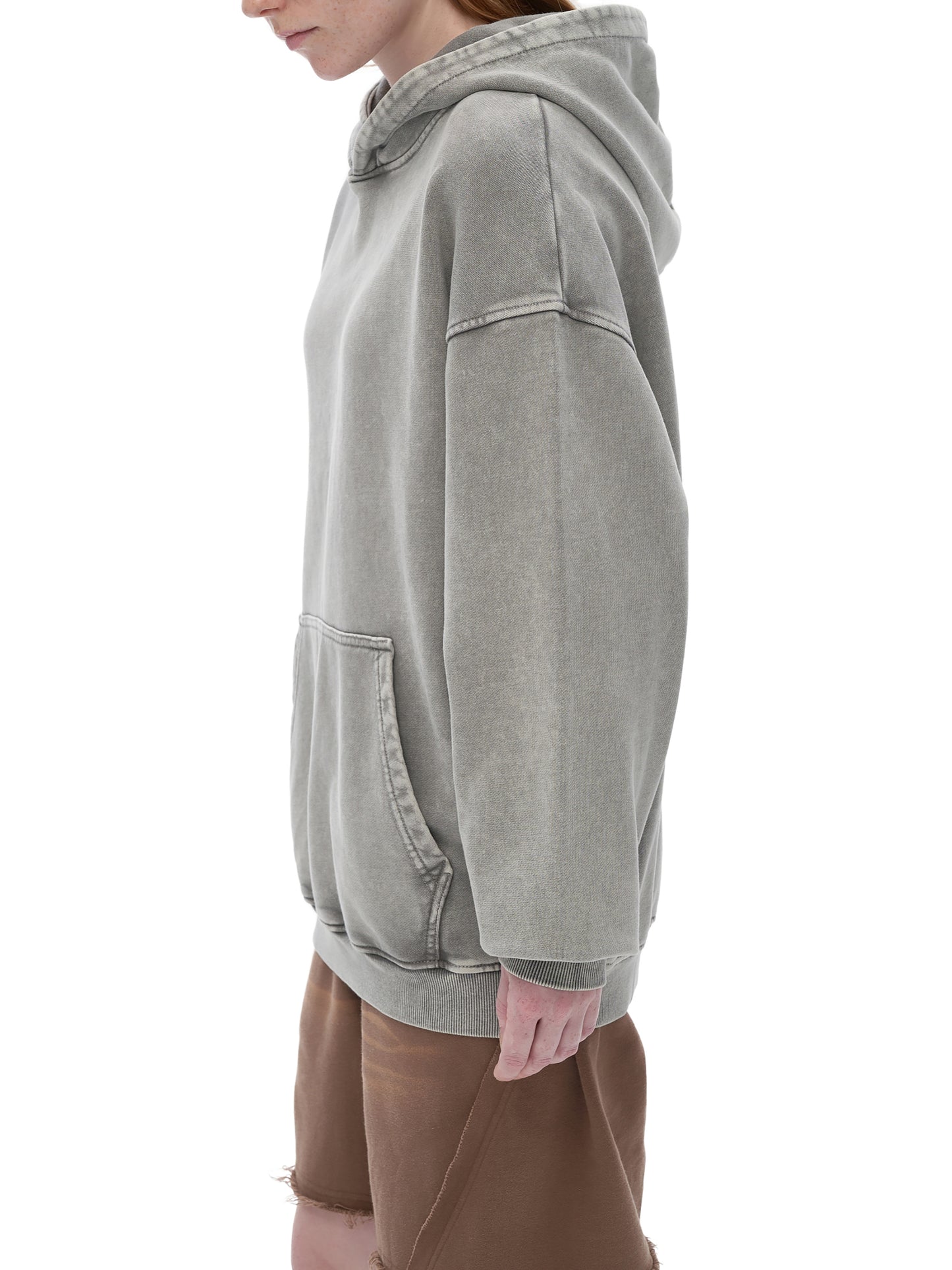 WAKE UP Oversized Snow Washed Hoodie