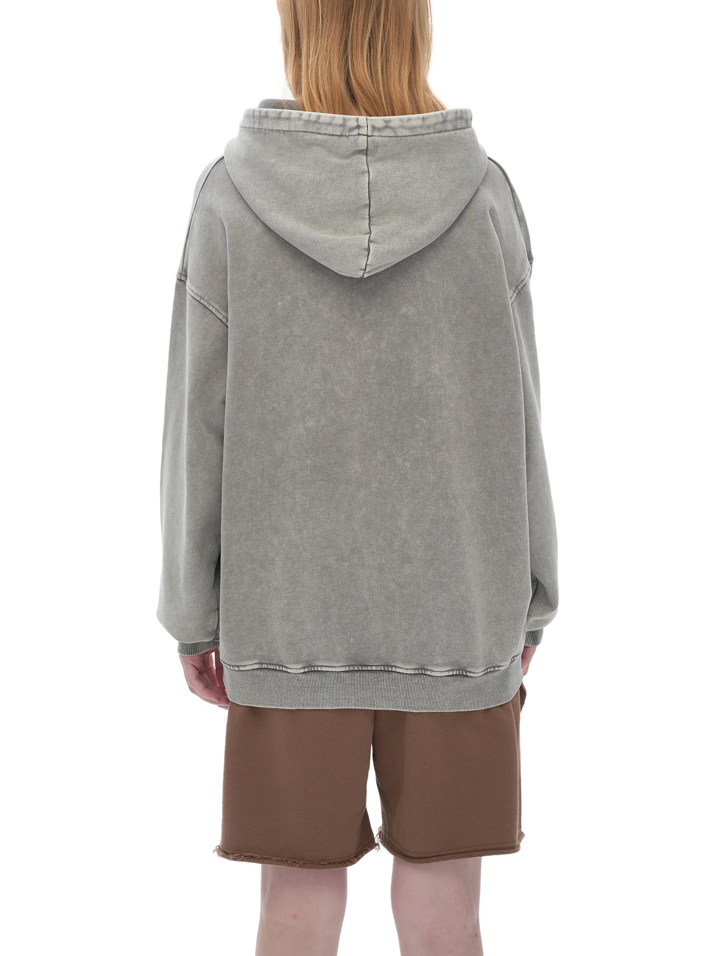 WAKE UP Oversized Snow Washed Hoodie