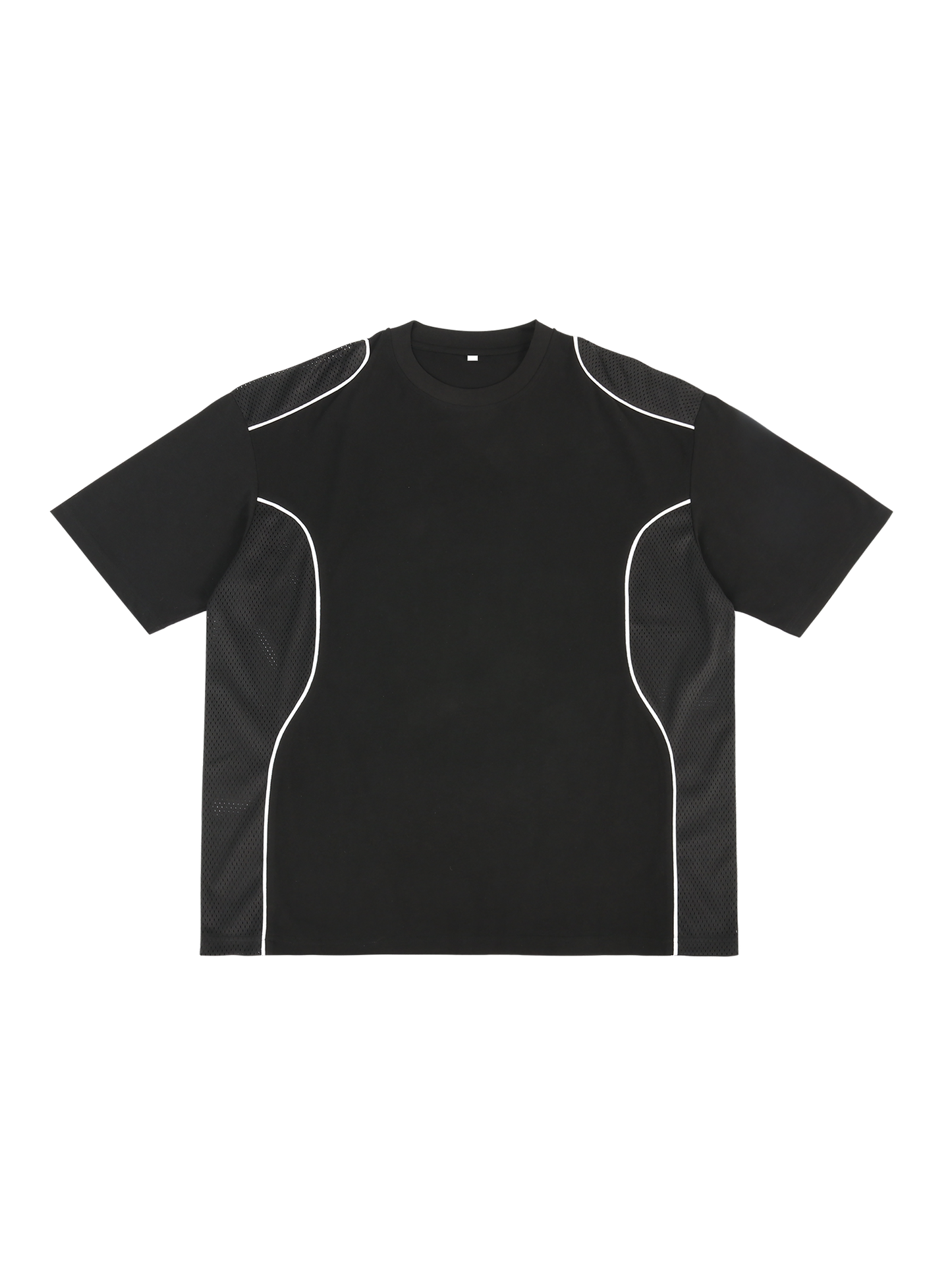 WAKE UP Contrast Piped Panel T-Shirt