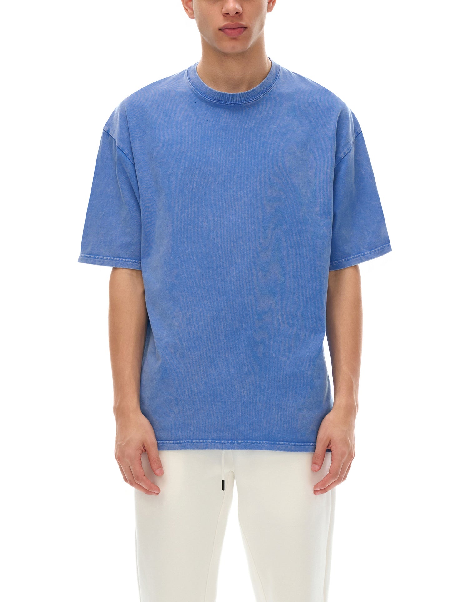 WAKE UP Snow Washed Oversized Cotton T-Shirt