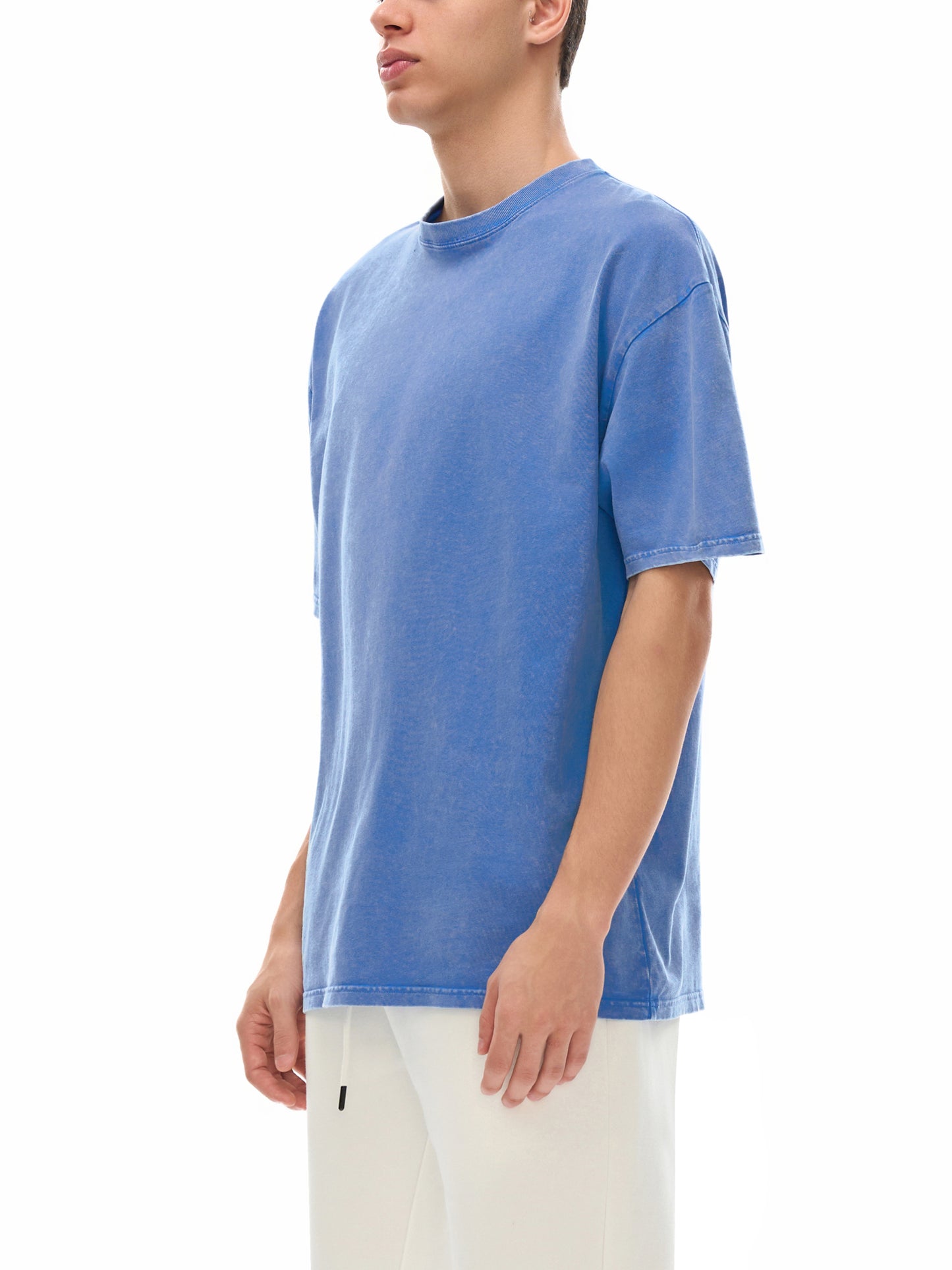 WAKE UP Snow Washed Oversized Cotton T-Shirt
