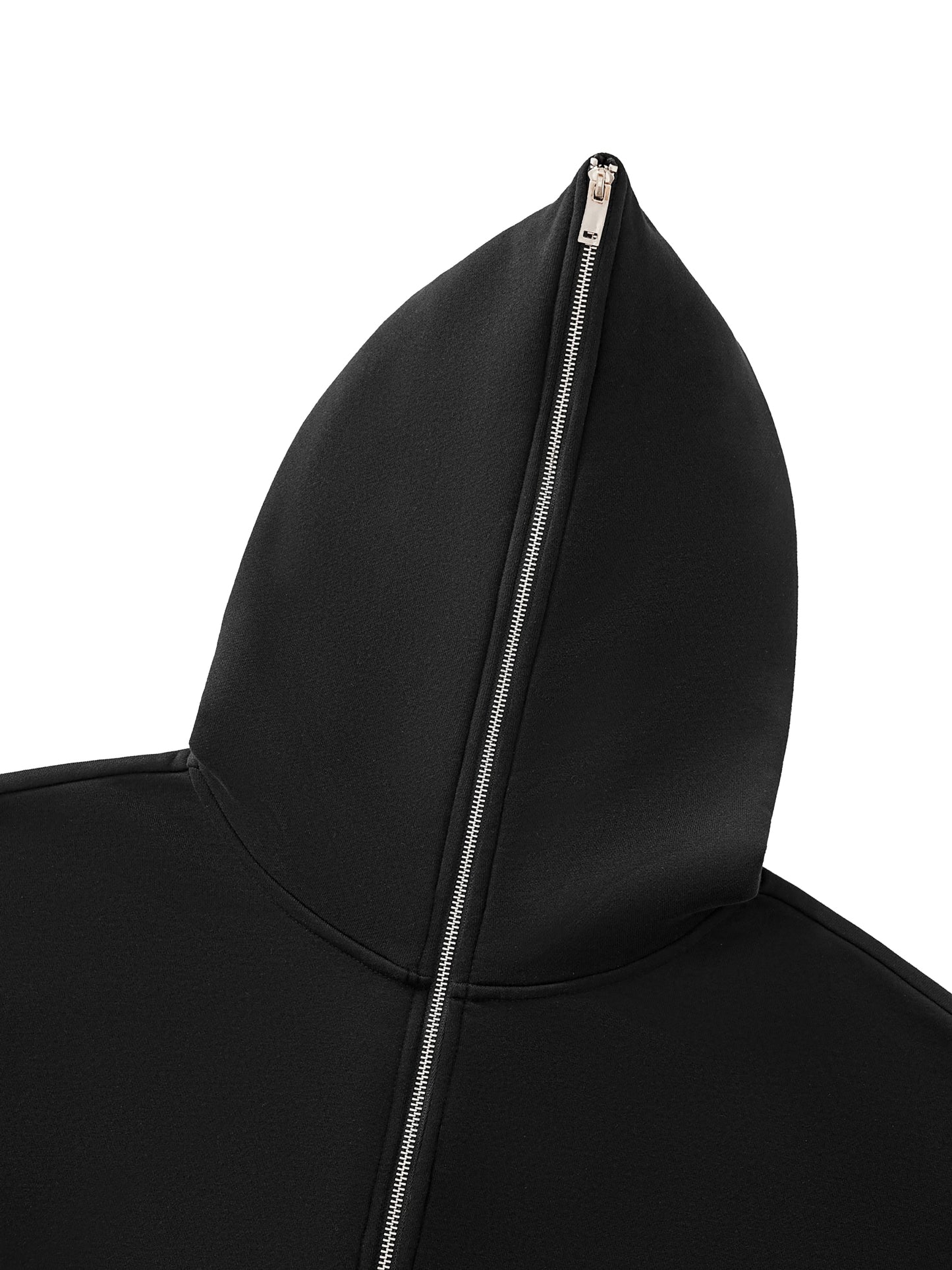 WAKE UP Fleeced Full-Zip Boxy Hoodie