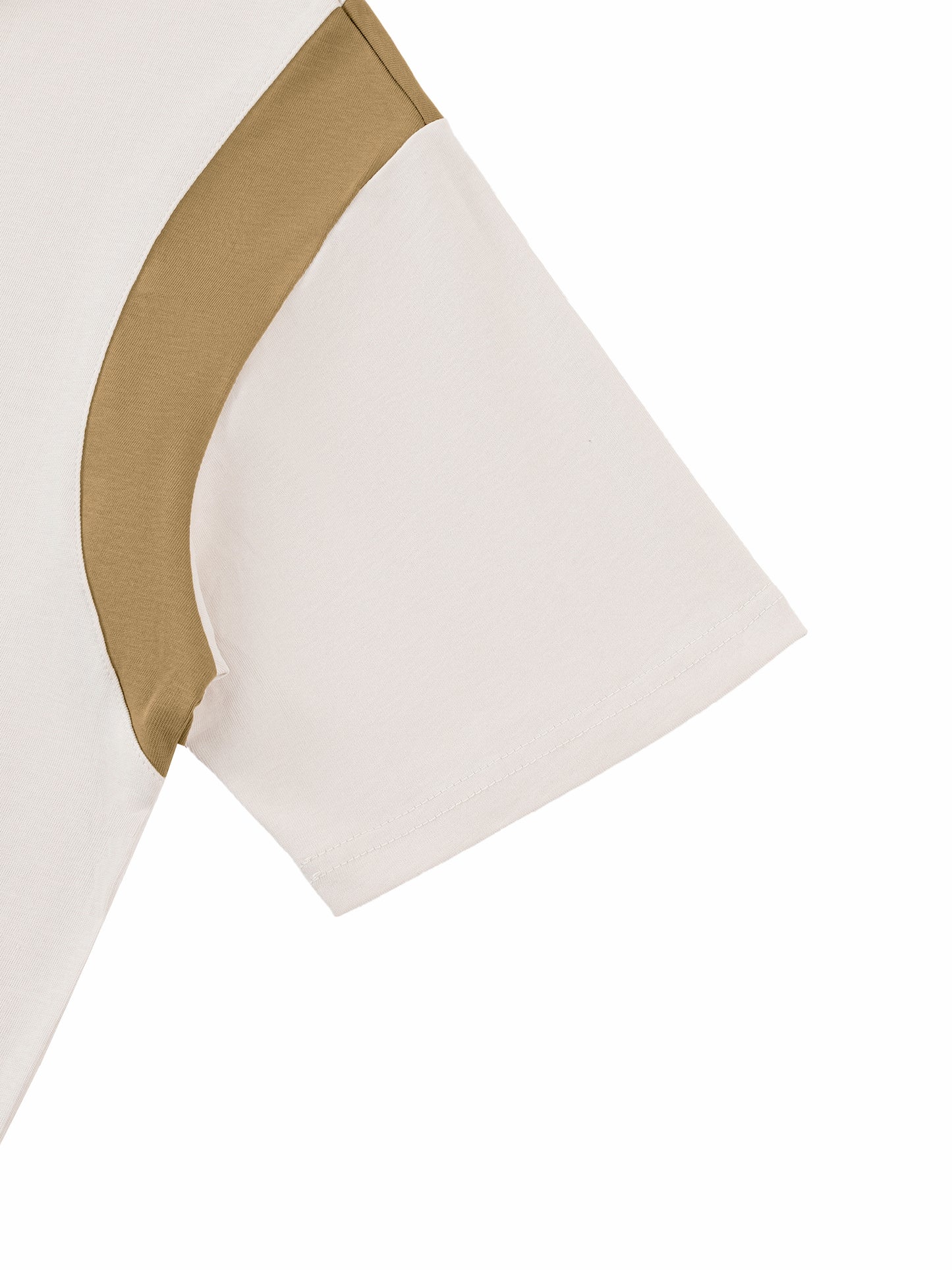 WAKE UP Contrast Panel Cotton Polo Shirt