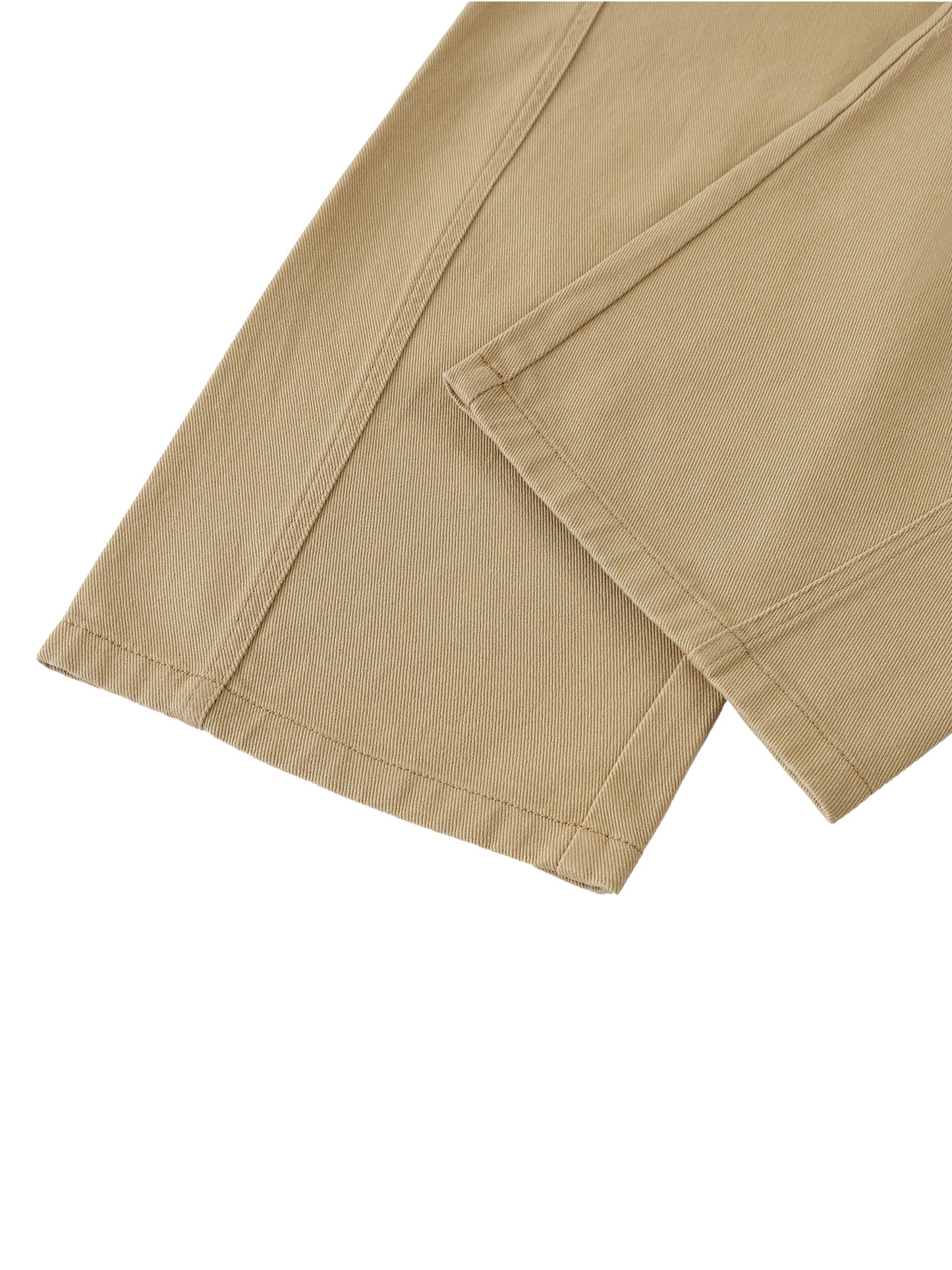 WAKE UP Twisted-Seam Belted Curved-Blade Pants