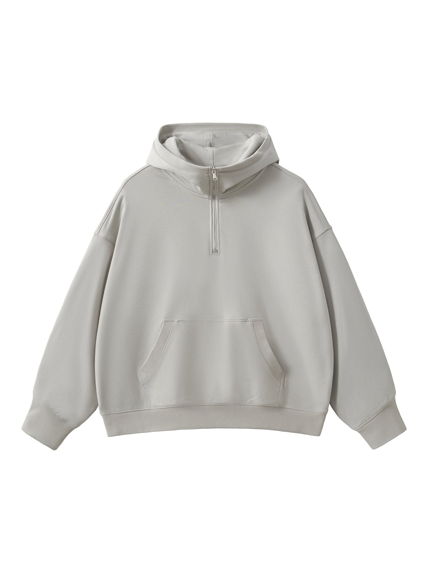 WAKE UP Big Hood Half-Zip Fleece Hoodie