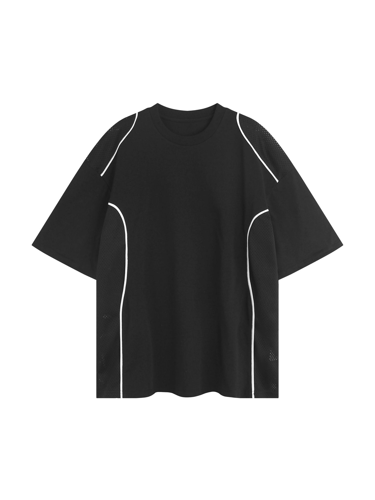 WAKE UP Contrast Piped Panel T-Shirt