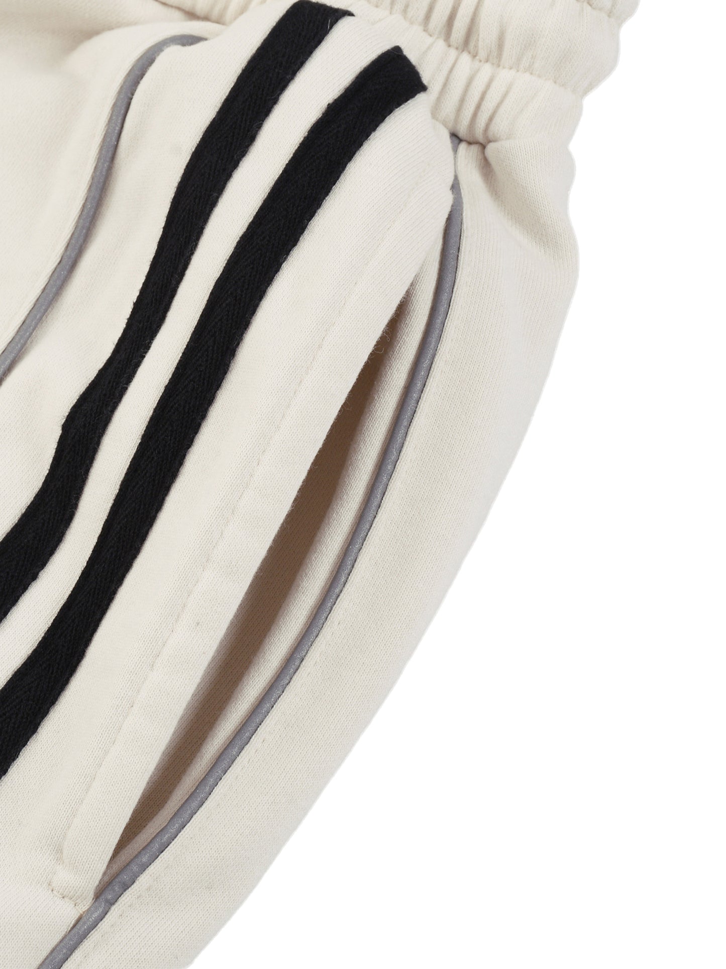 WAKE UP Reflection Striped Straight-Leg Sweatpants