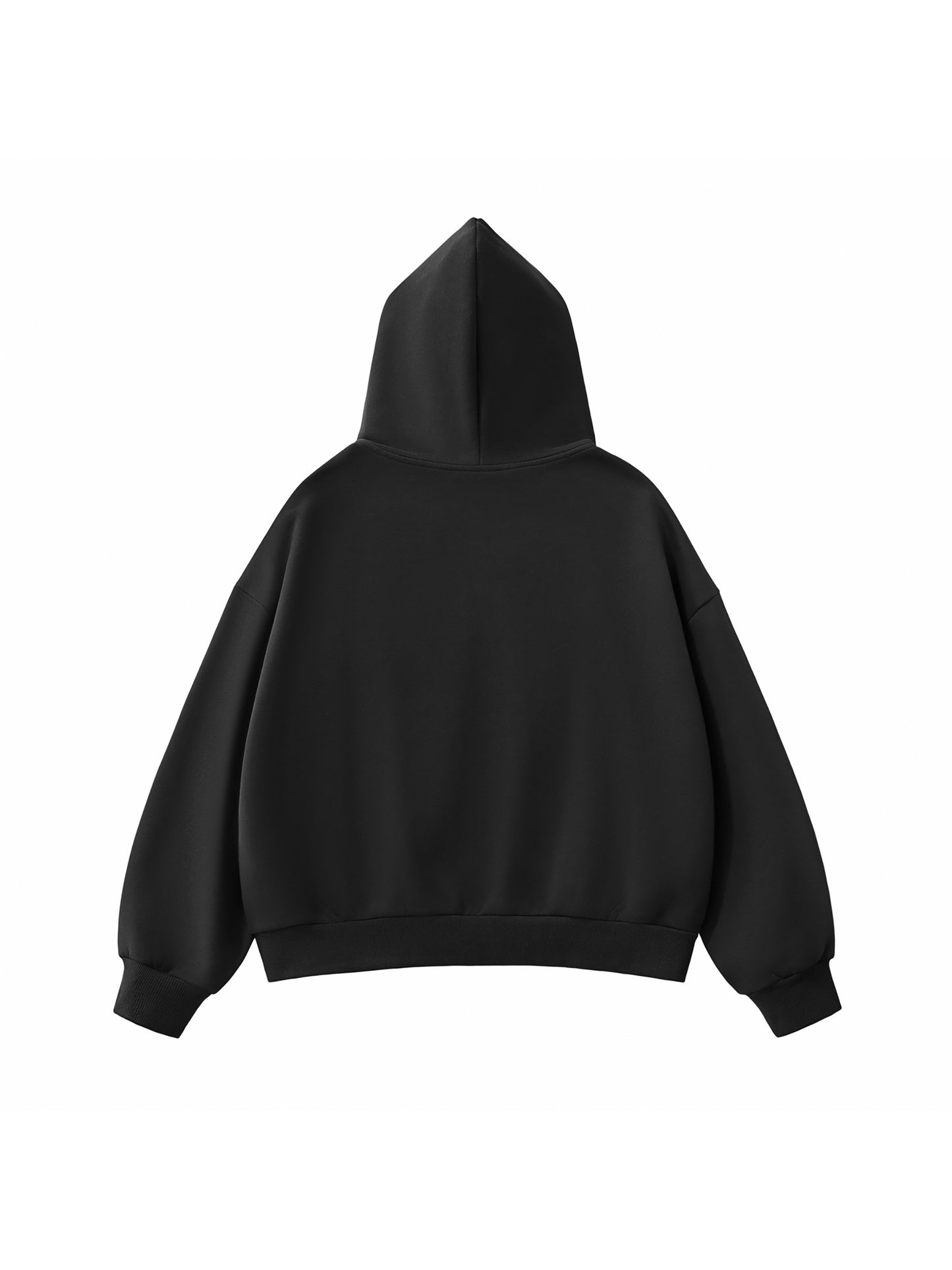 WAKE UP Fleeced Full-Zip Boxy Hoodie