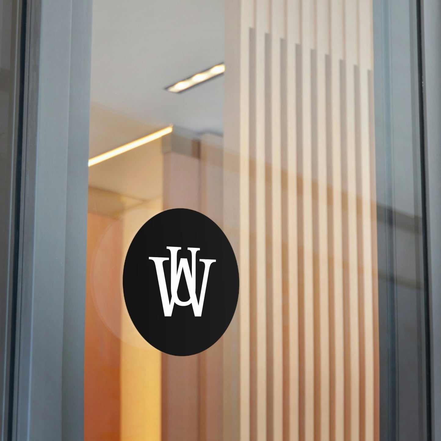WAKE UP Round Vinyl Stickers (BLACK)