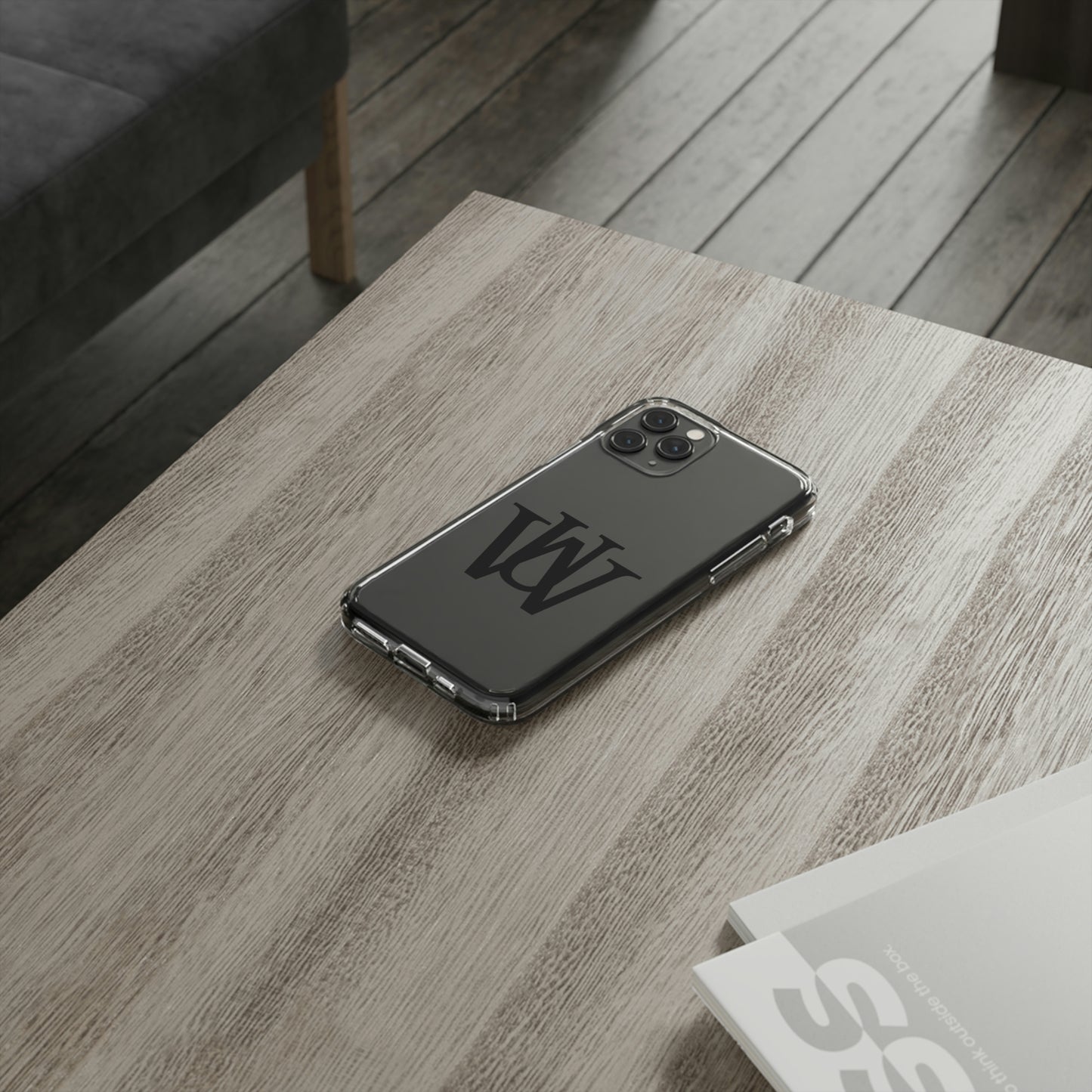 WAKE UP Phone Case (CLEAR BLACK)