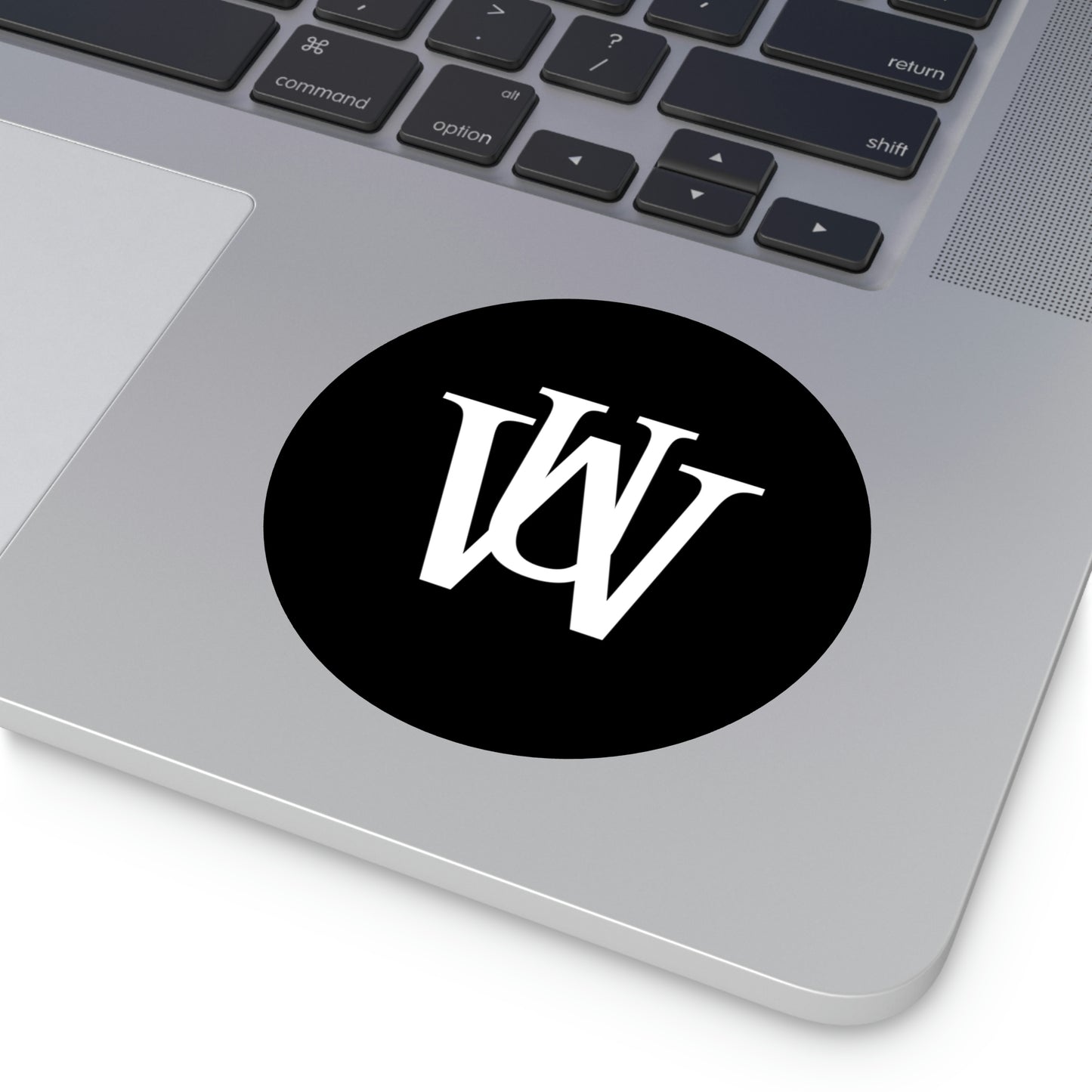 WAKE UP Round Vinyl Stickers (BLACK)