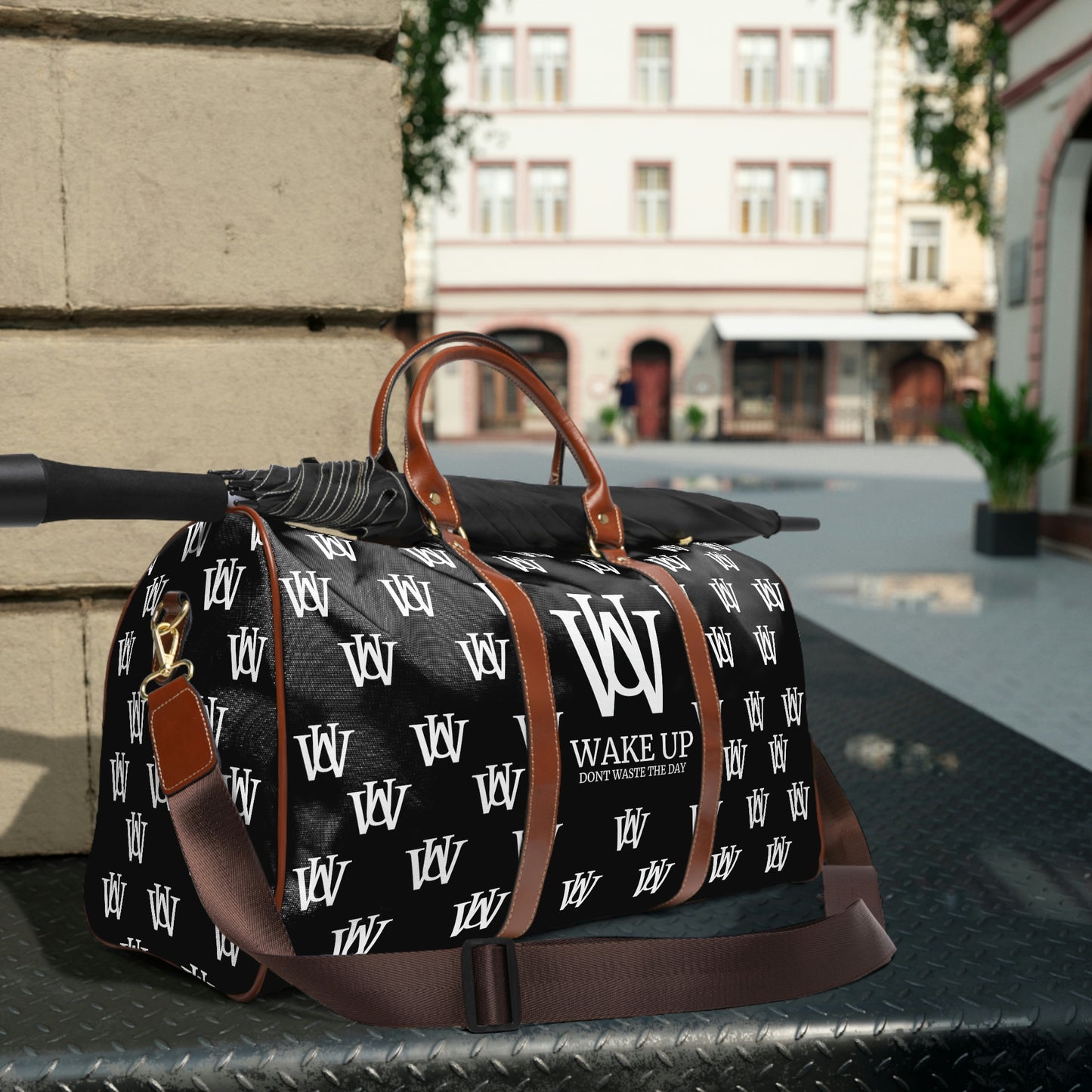 WAKE UP Waterproof Duffle Bag (BLACK)