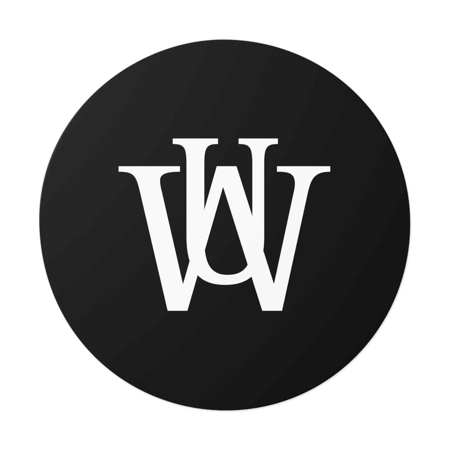 WAKE UP Round Vinyl Stickers (BLACK)
