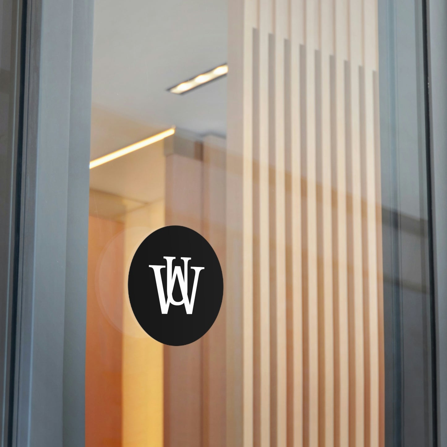 WAKE UP Round Vinyl Stickers (BLACK)