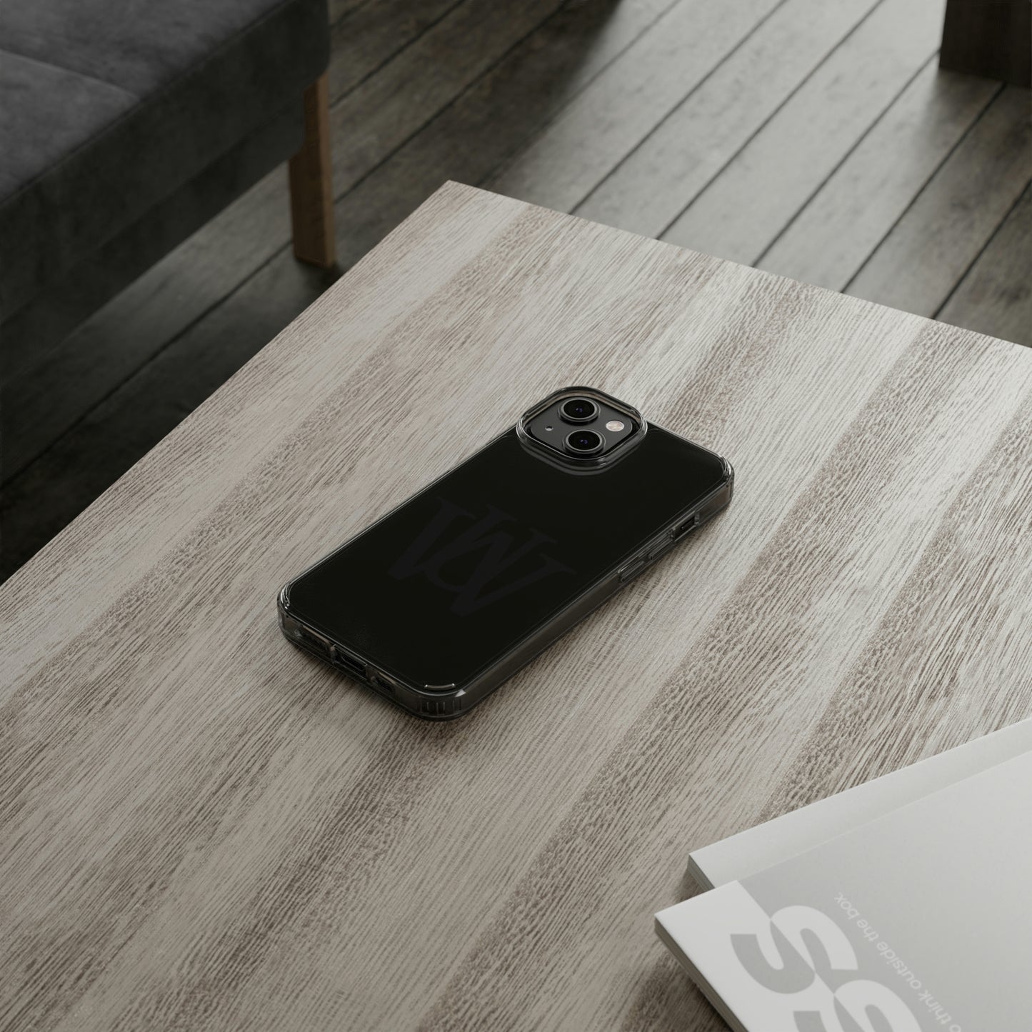 WAKE UP Phone Case (CLEAR BLACK)