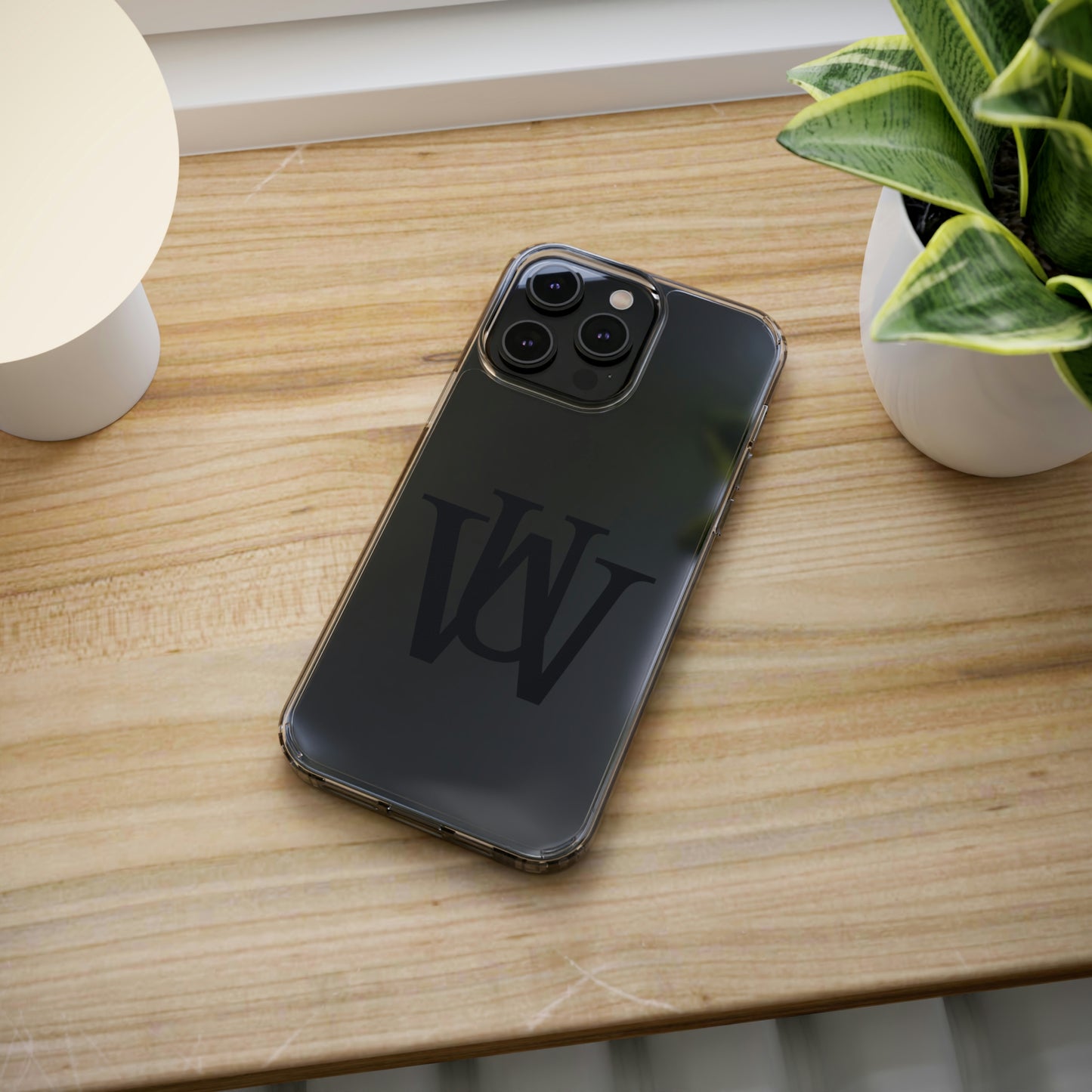 WAKE UP Phone Case (CLEAR BLACK)
