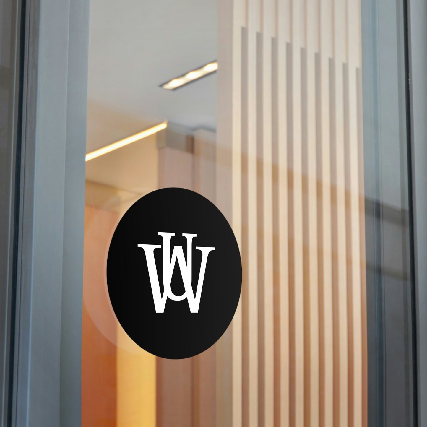 WAKE UP Round Vinyl Stickers (BLACK)