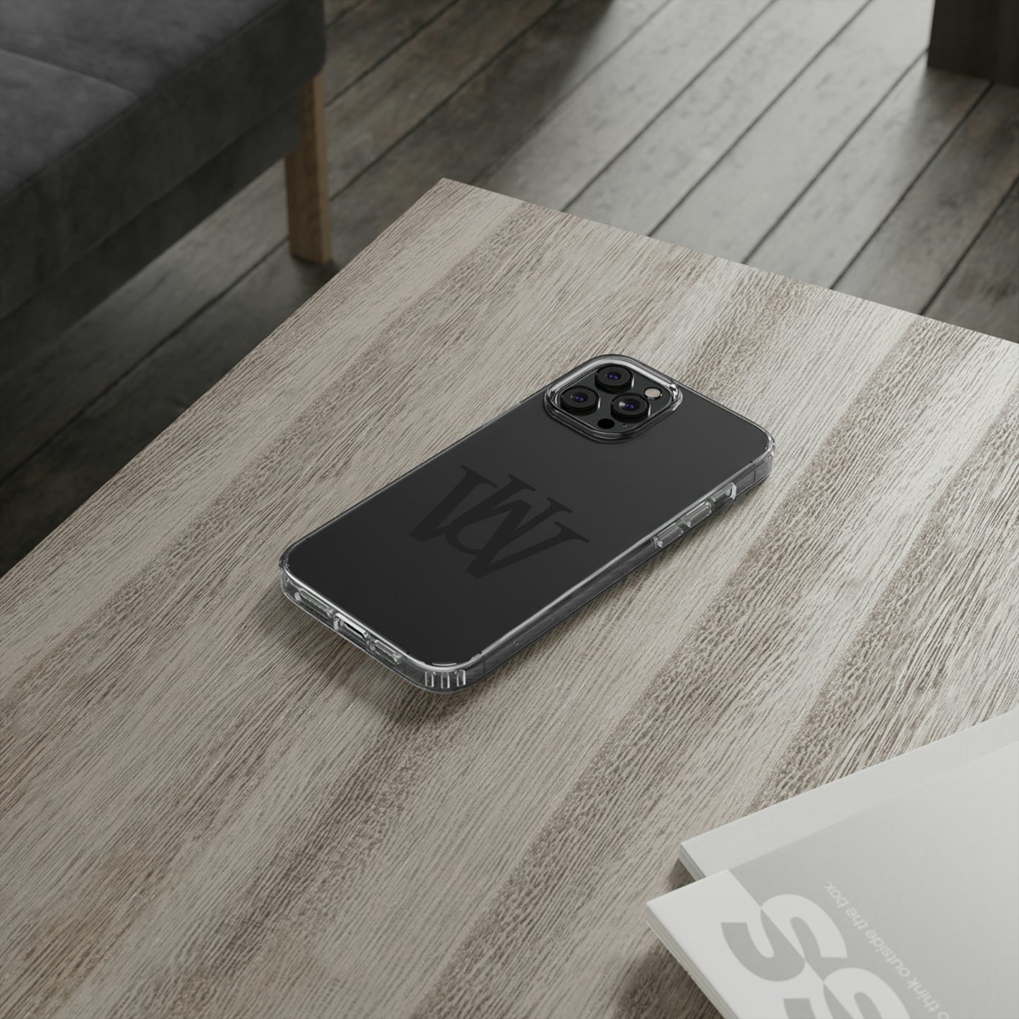 WAKE UP Phone Case (CLEAR BLACK)