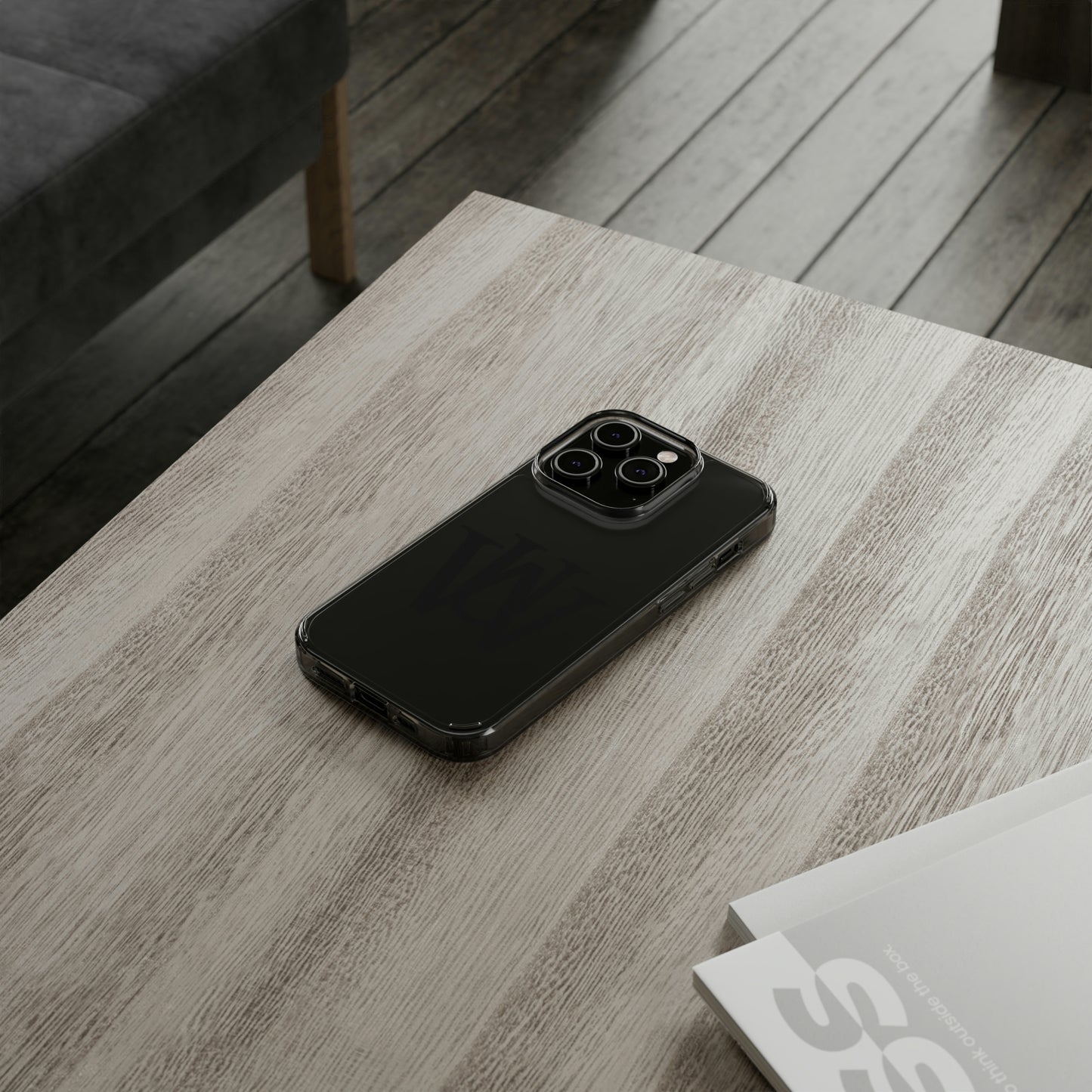 WAKE UP Phone Case (CLEAR BLACK)