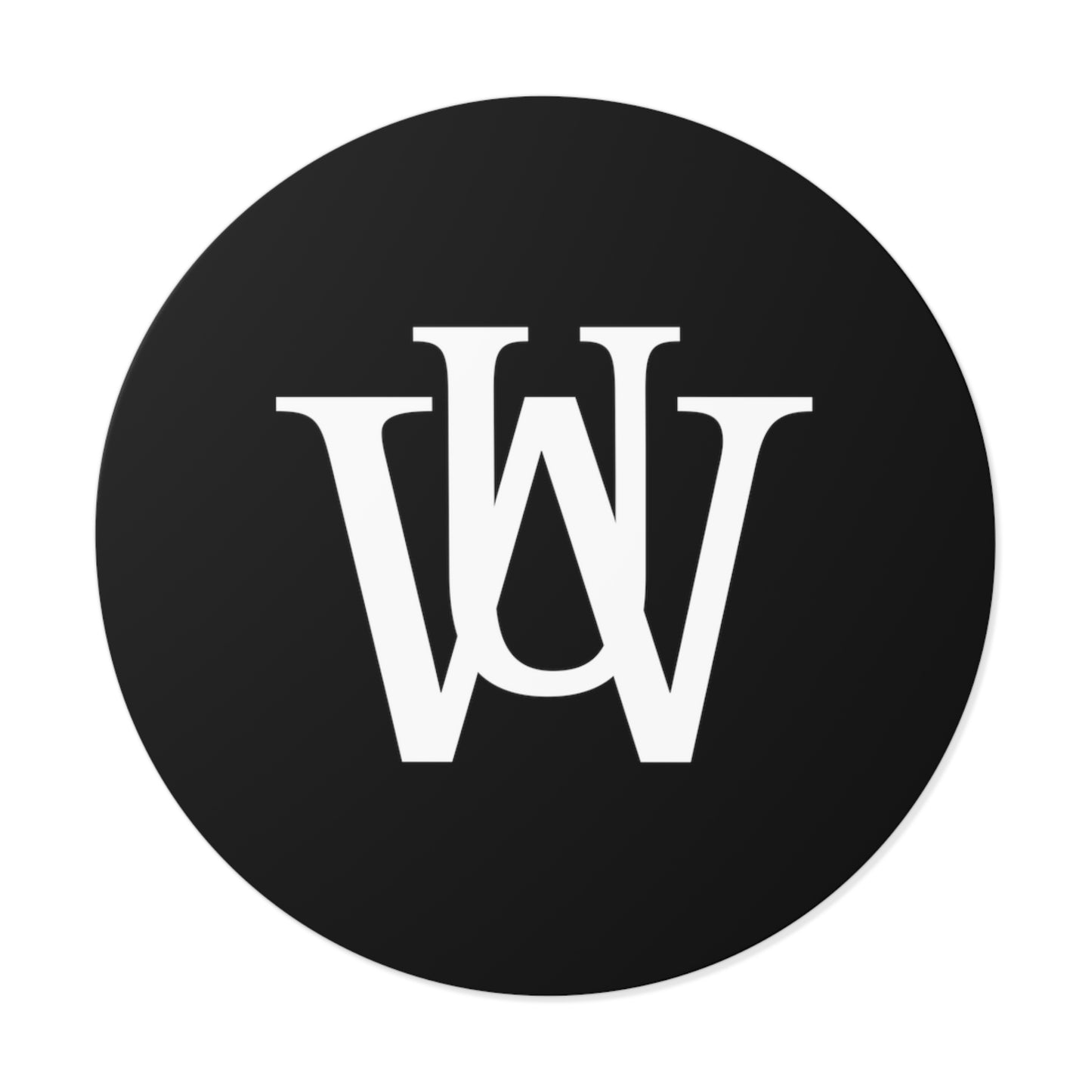 WAKE UP Round Vinyl Stickers (BLACK)