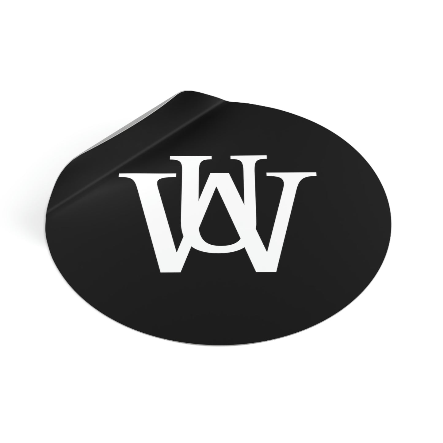 WAKE UP Round Vinyl Stickers (BLACK)