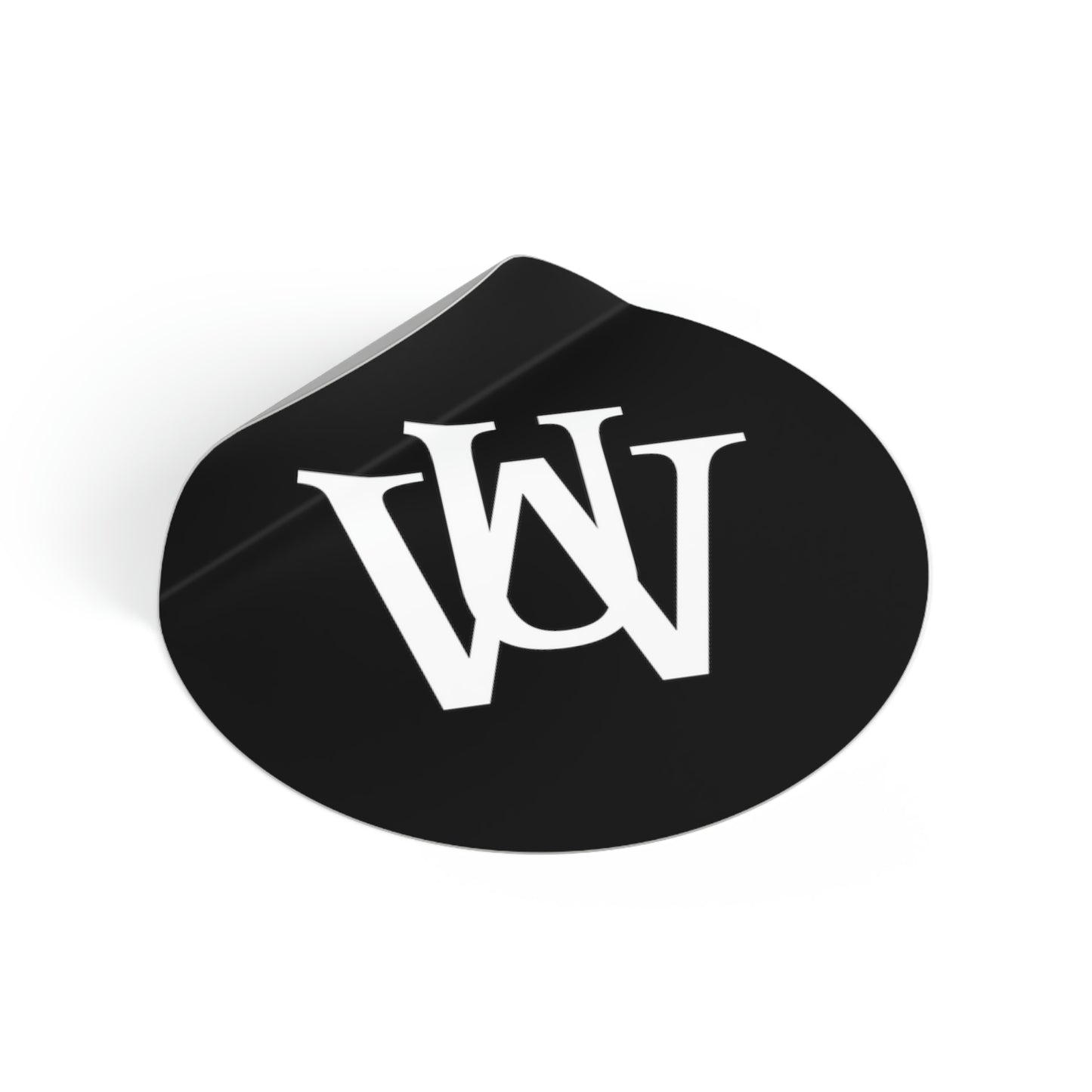 WAKE UP Round Vinyl Stickers (BLACK)
