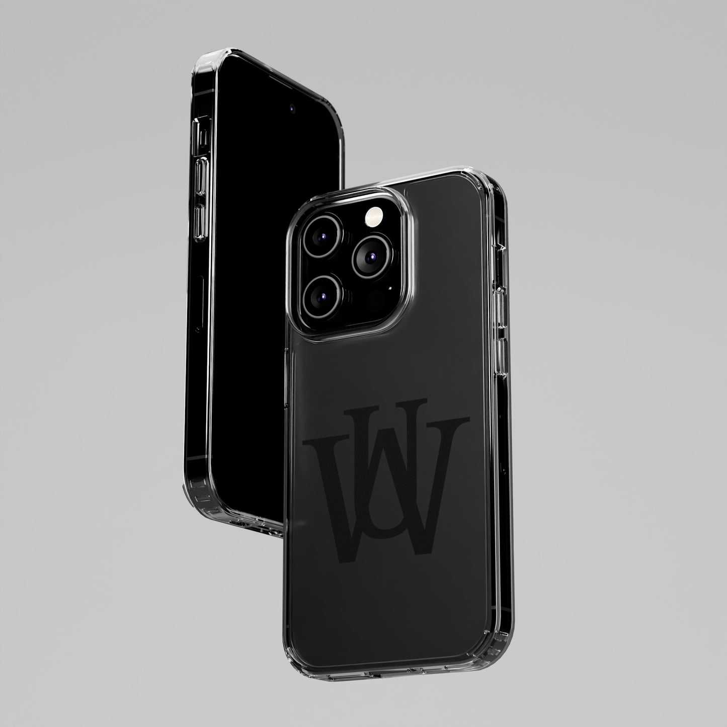 WAKE UP Phone Case (CLEAR BLACK)