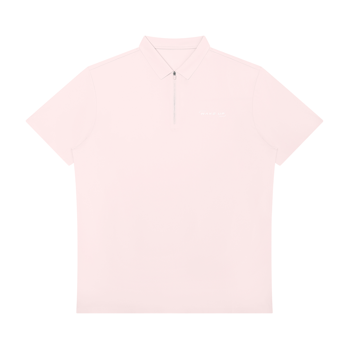WAKE UP Men's Quarter-Zip Performance Polo Shirt