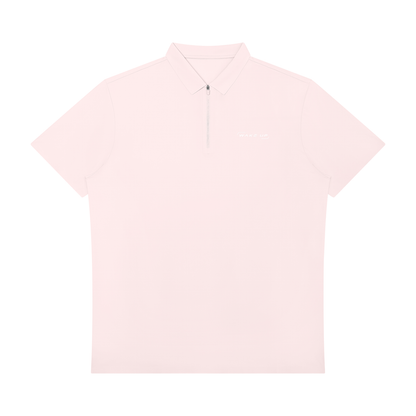 WAKE UP Men's Quarter-Zip Performance Polo Shirt