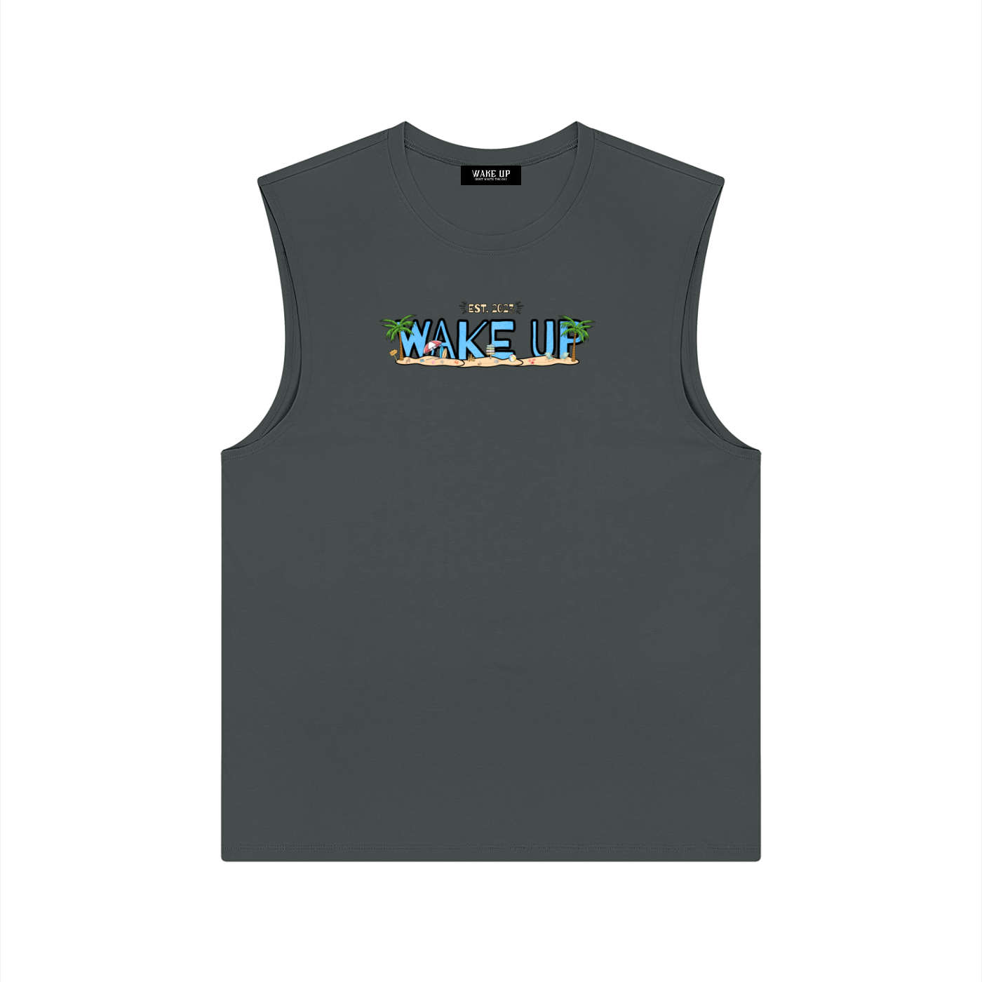 WAKE UP Summer Mens Tank Top