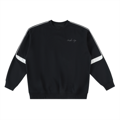 WAKE UP Oversized Crewneck Taped Sweatshirt