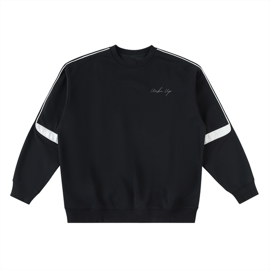 WAKE UP Oversized Crewneck Taped Sweatshirt