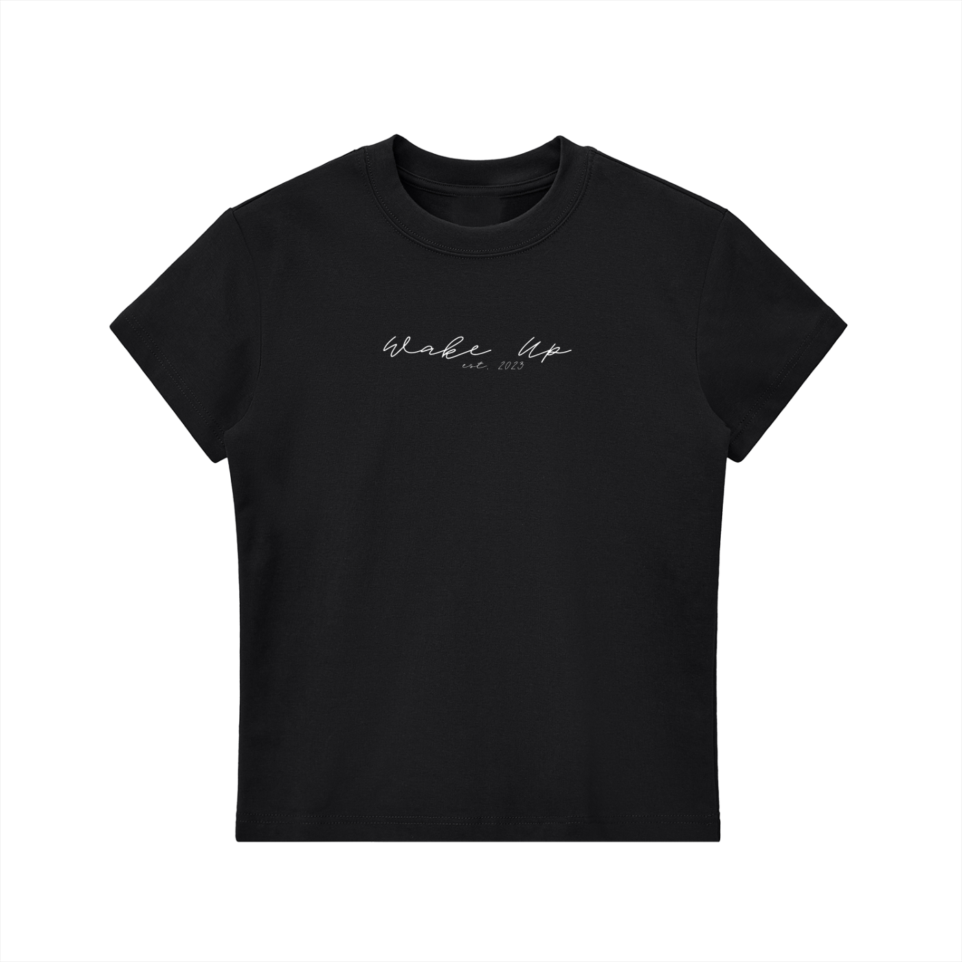 WAKE UP Essential Bodycon Crewneck T-Shirt