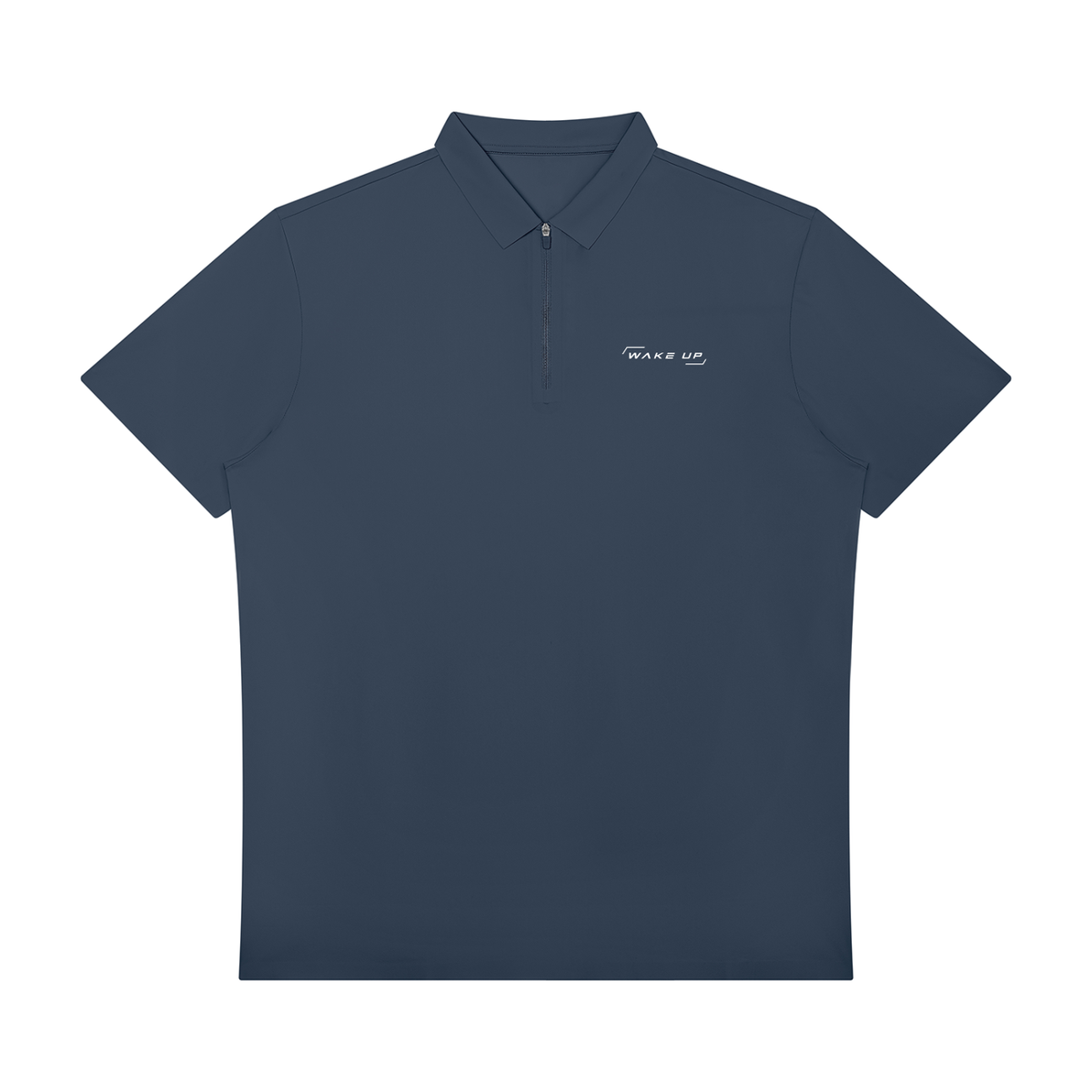 WAKE UP Men's Quarter-Zip Performance Polo Shirt