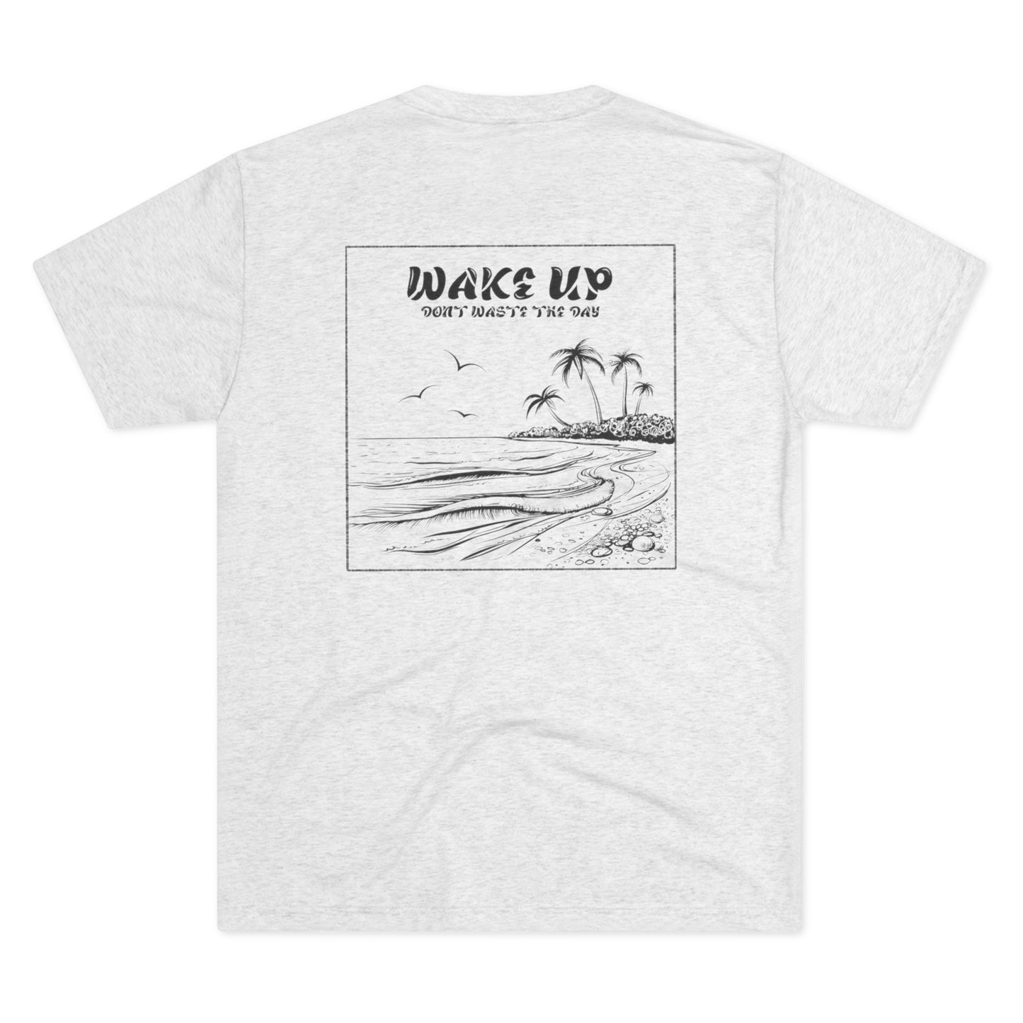 WAKE UP Summer Beach Vibe Tri-Blend Tee