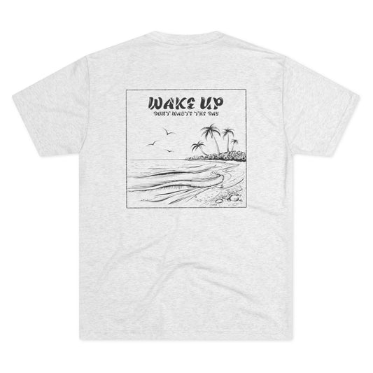 WAKE UP Summer Beach Vibe Tri-Blend Tee