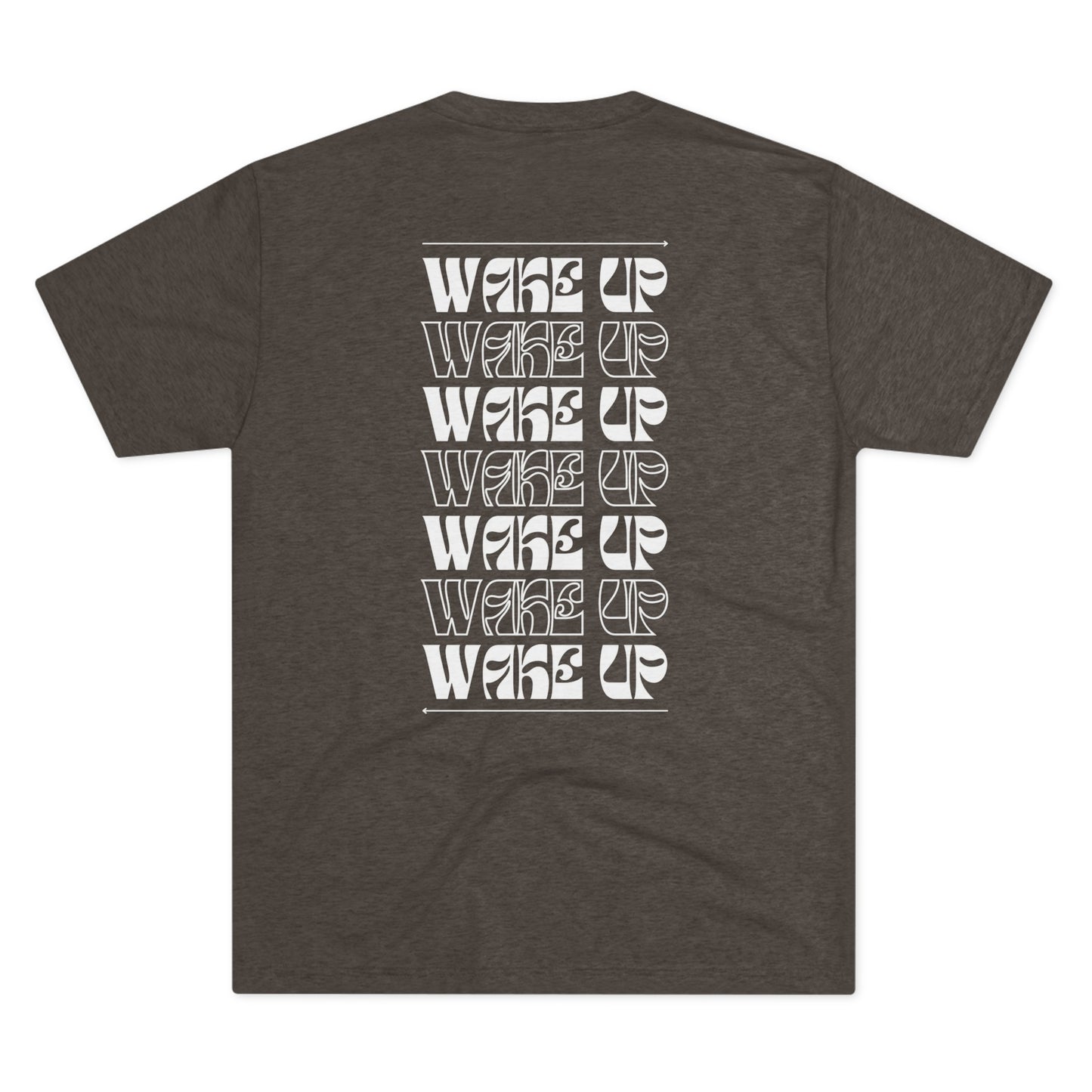 WAKE UP Summer Pattern Tri-Blend Tee