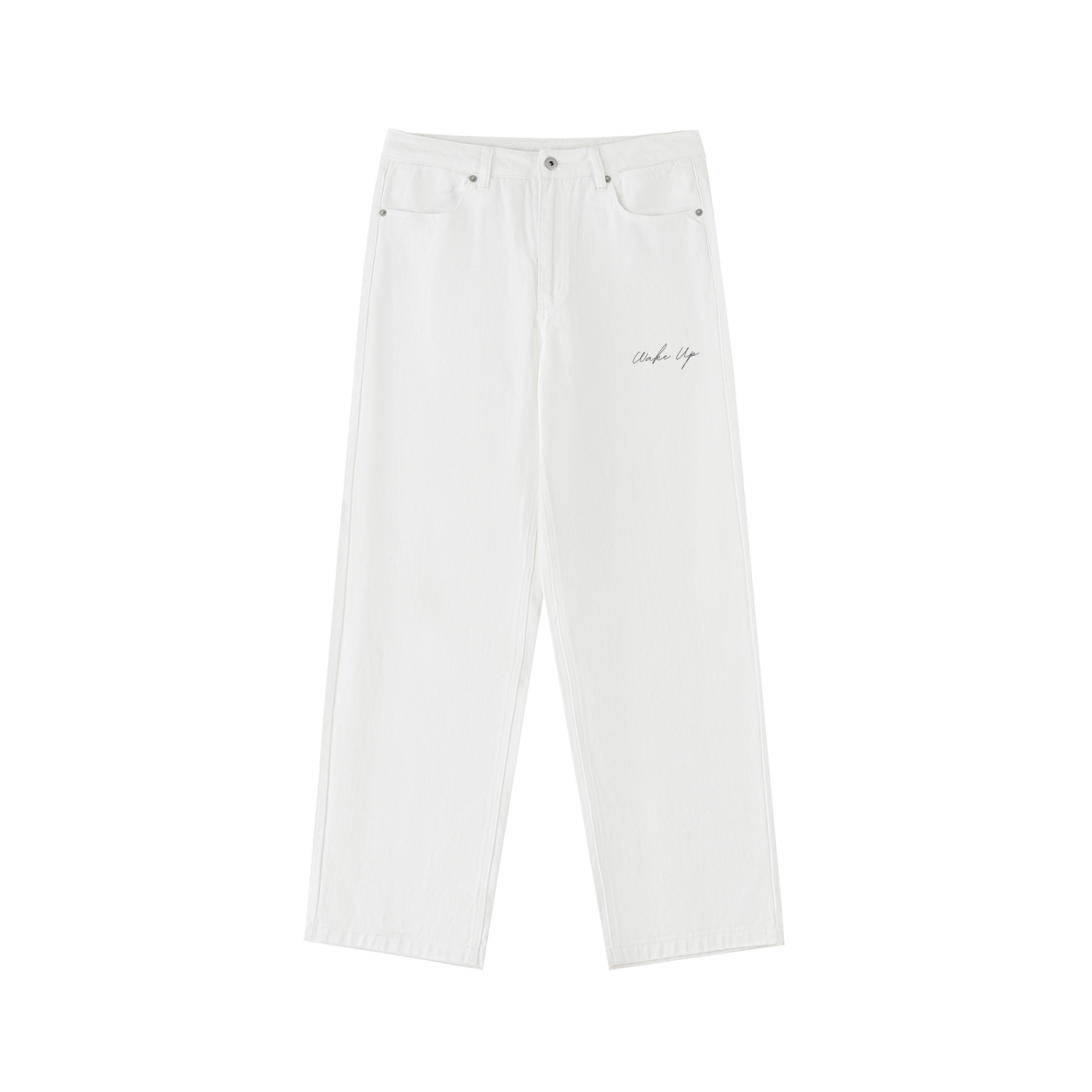 WAKE UP Heavyweight Cotton Straight-Leg Pants