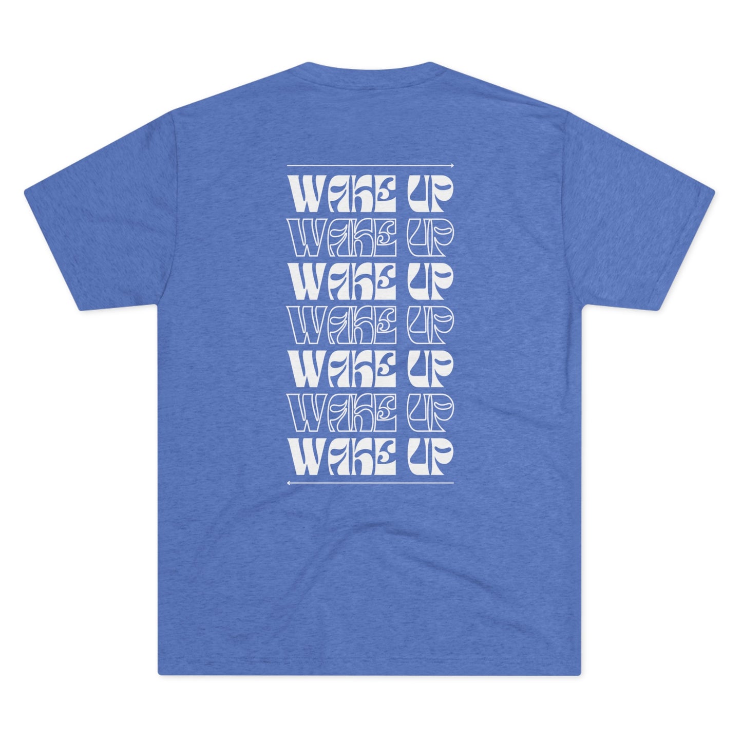 WAKE UP Summer Pattern Tri-Blend Tee